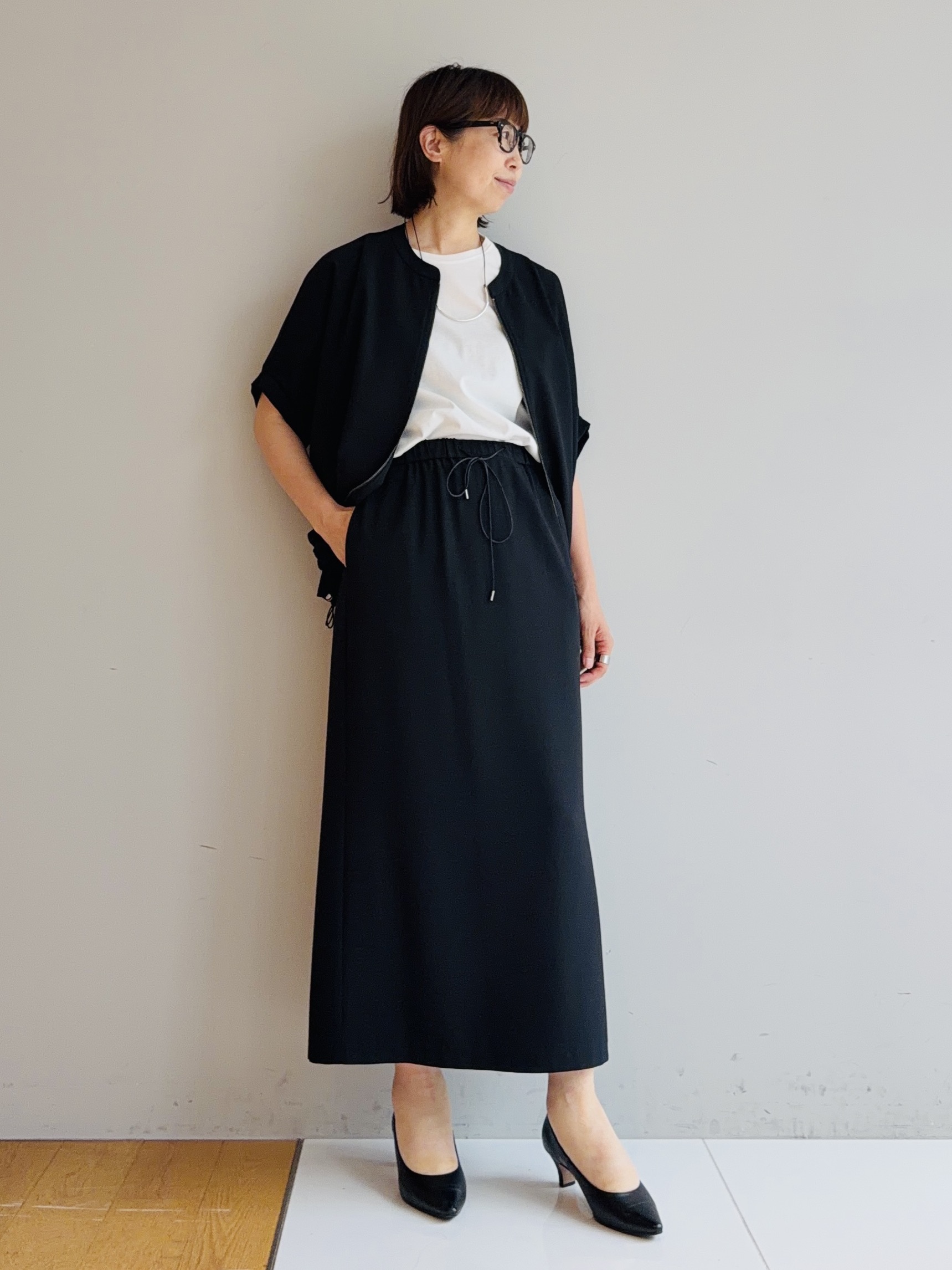 murayamaさんの「INDIVI｜【着る日傘】ドルマンフォルムブルゾン」を使ったコーディネート