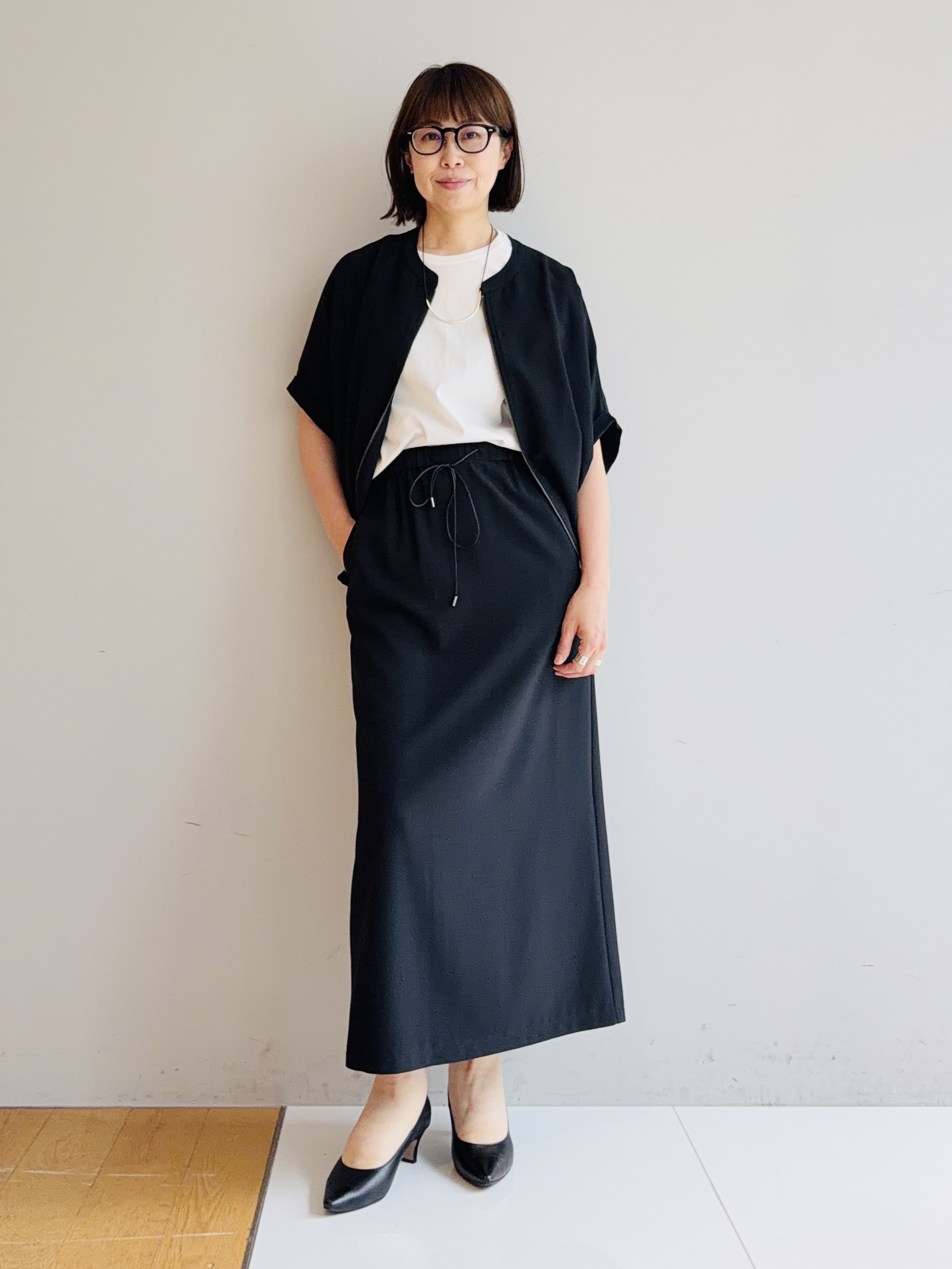 murayamaさんの「INDIVI｜【着る日傘】ドルマンフォルムブルゾン」を使ったコーディネート