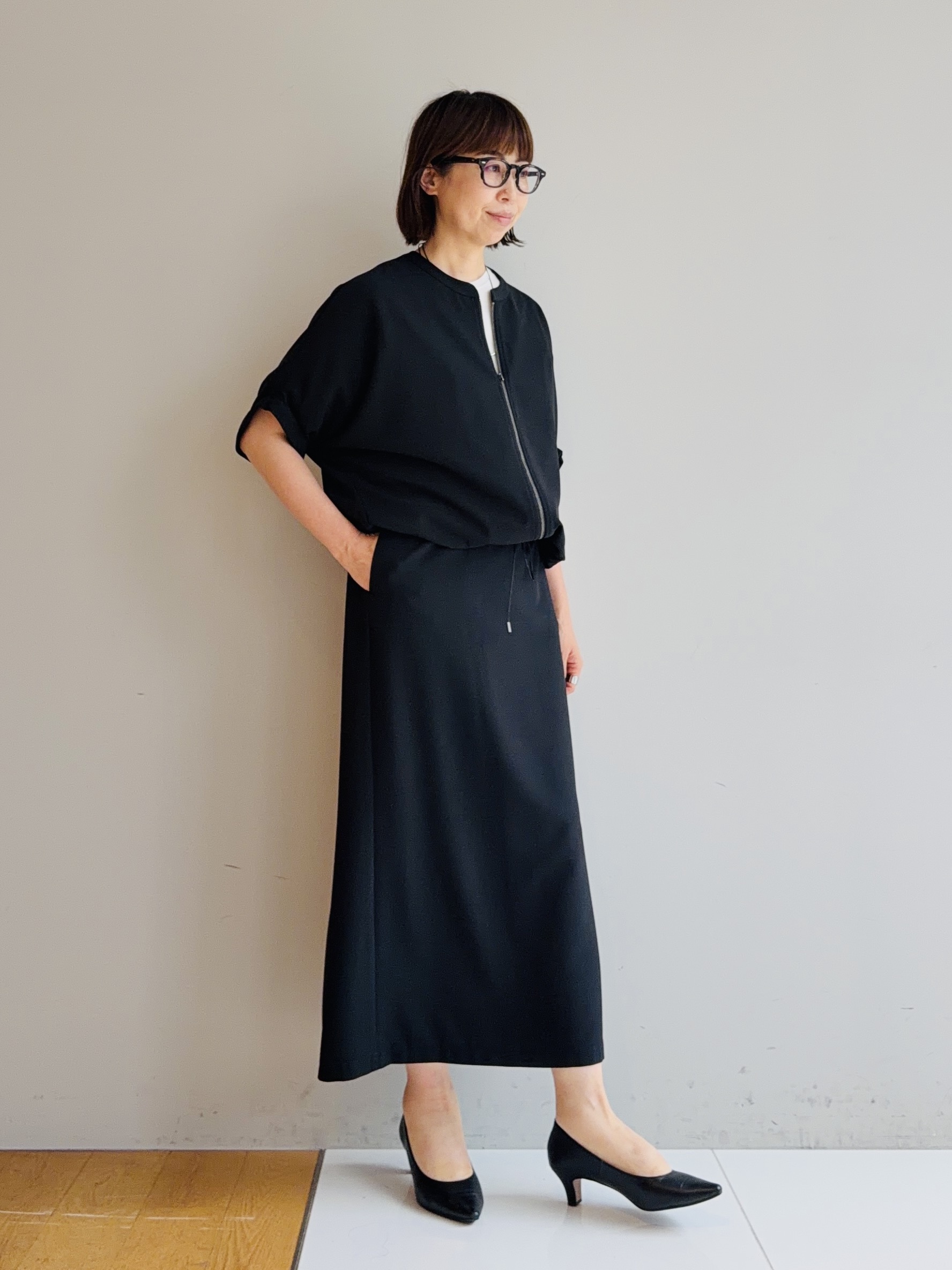 murayamaさんの「INDIVI｜【着る日傘】ドルマンフォルムブルゾン」を使ったコーディネート
