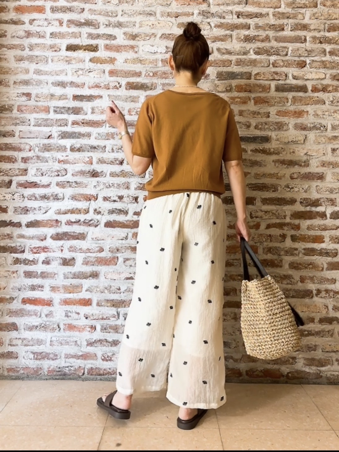Yasucoさんの「Dessin｜【9色展開/接触冷感/UVカット】ドライタッチサマーニットT」を使ったコーディネート