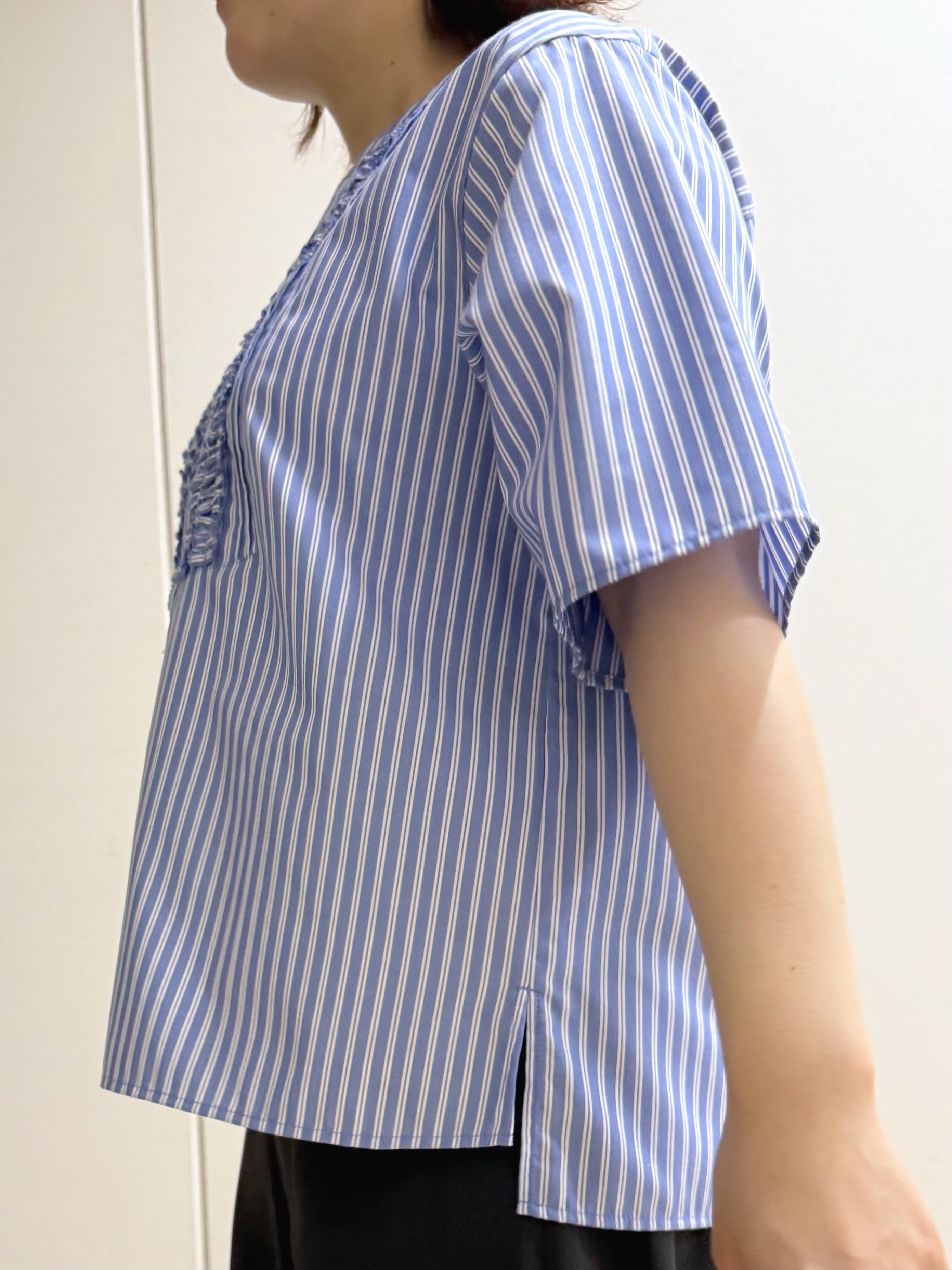 Rikoさんの「INDIVI｜【UVケア／吸汗速乾／着映え】フリルピンタックブラウス」を使ったコーディネート