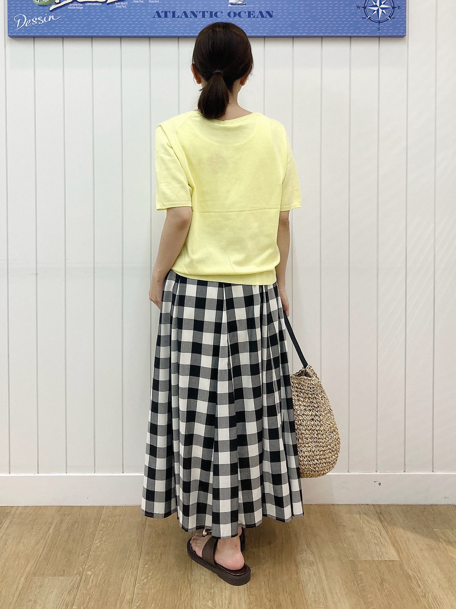 yoshiさんの「Dessin｜【9色展開/接触冷感/UVカット】ドライタッチサマーニットT」を使ったコーディネート