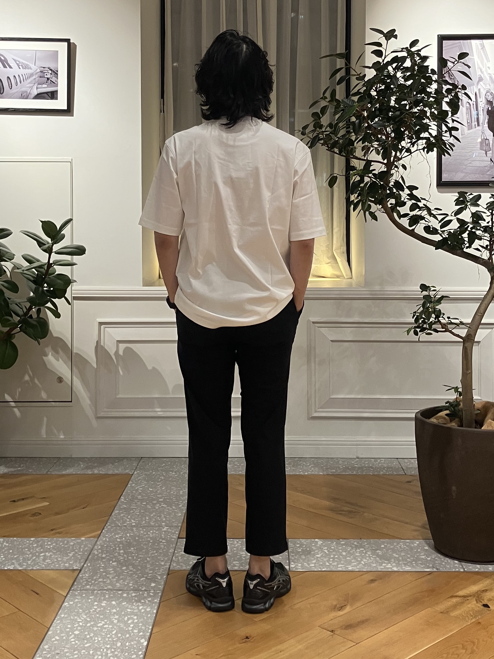 junyaさんの「DRESSTERIOR｜【接触冷感／抗菌防臭／消臭】ICE CLEAR COTTON ガンラビットTシャツ」を使ったコーディネート