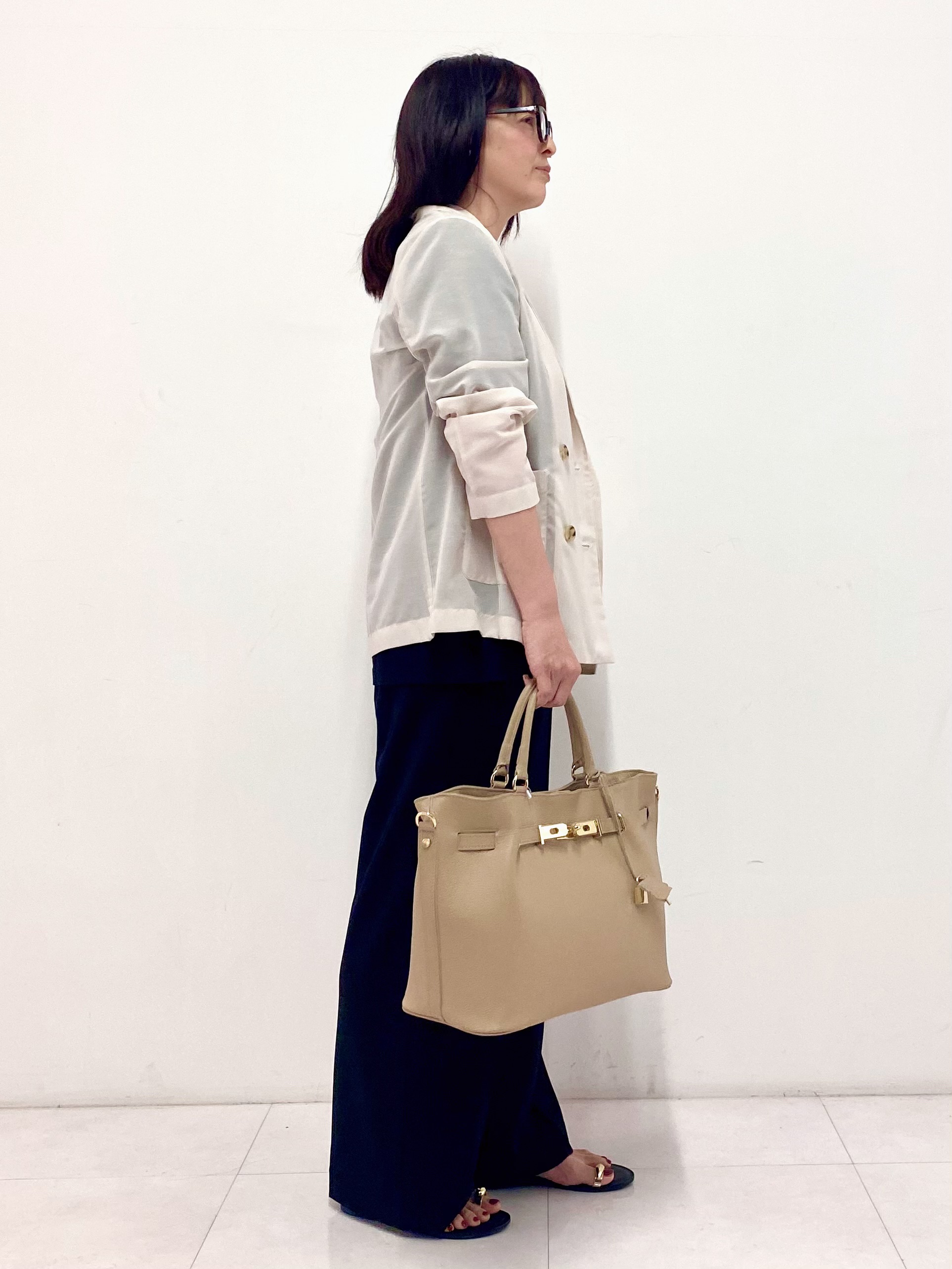 Sawaguchiさんの「DRESSTERIOR｜【接触冷感/防シワ機能/ウォッシャブル】クールタッチ リネンブレンドシアージャケット」を使ったコーディネート