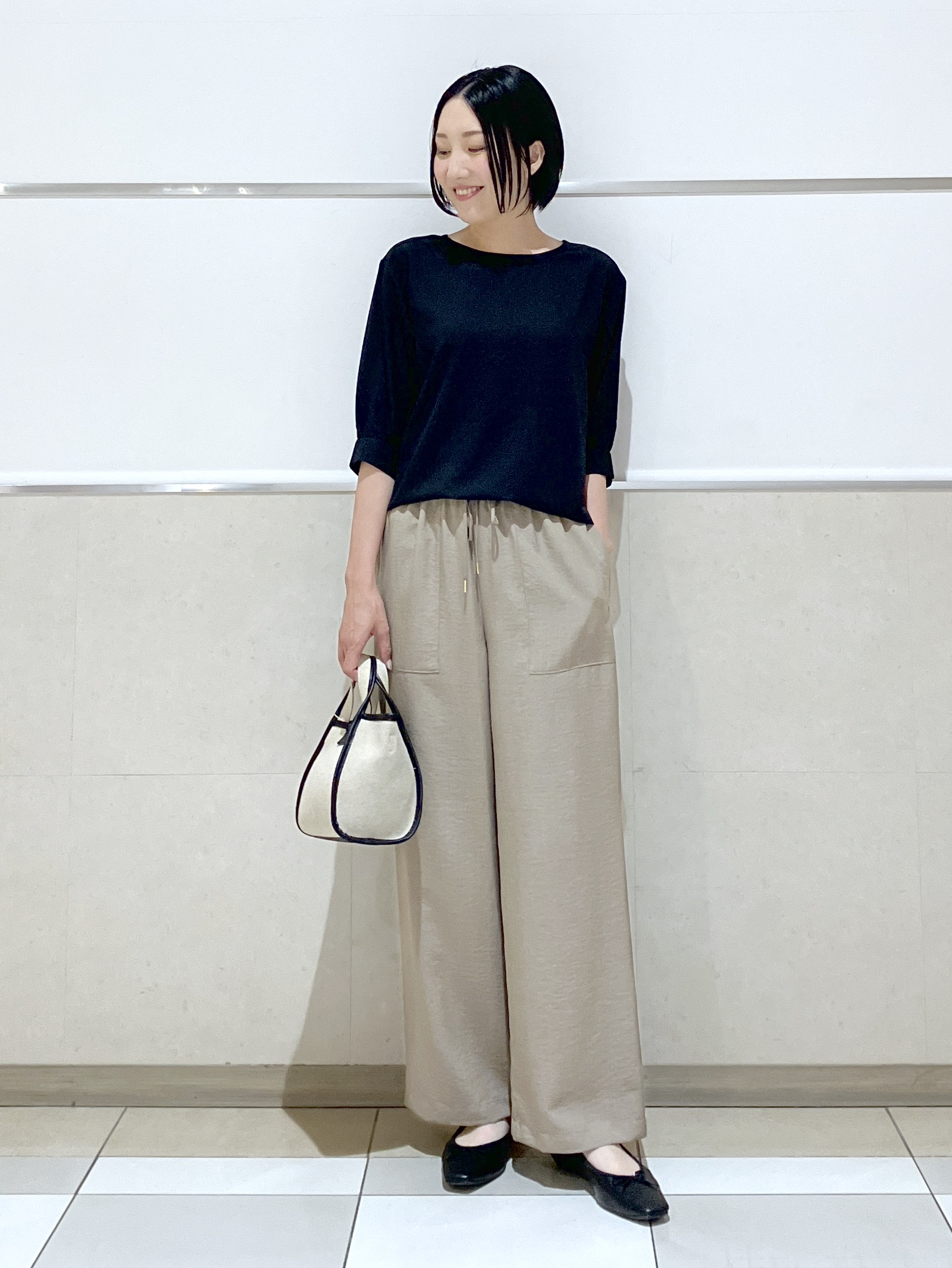 eriko さんの「Dessin｜ライトジョーゼットハーフスリーブブラウス」を使ったコーディネート