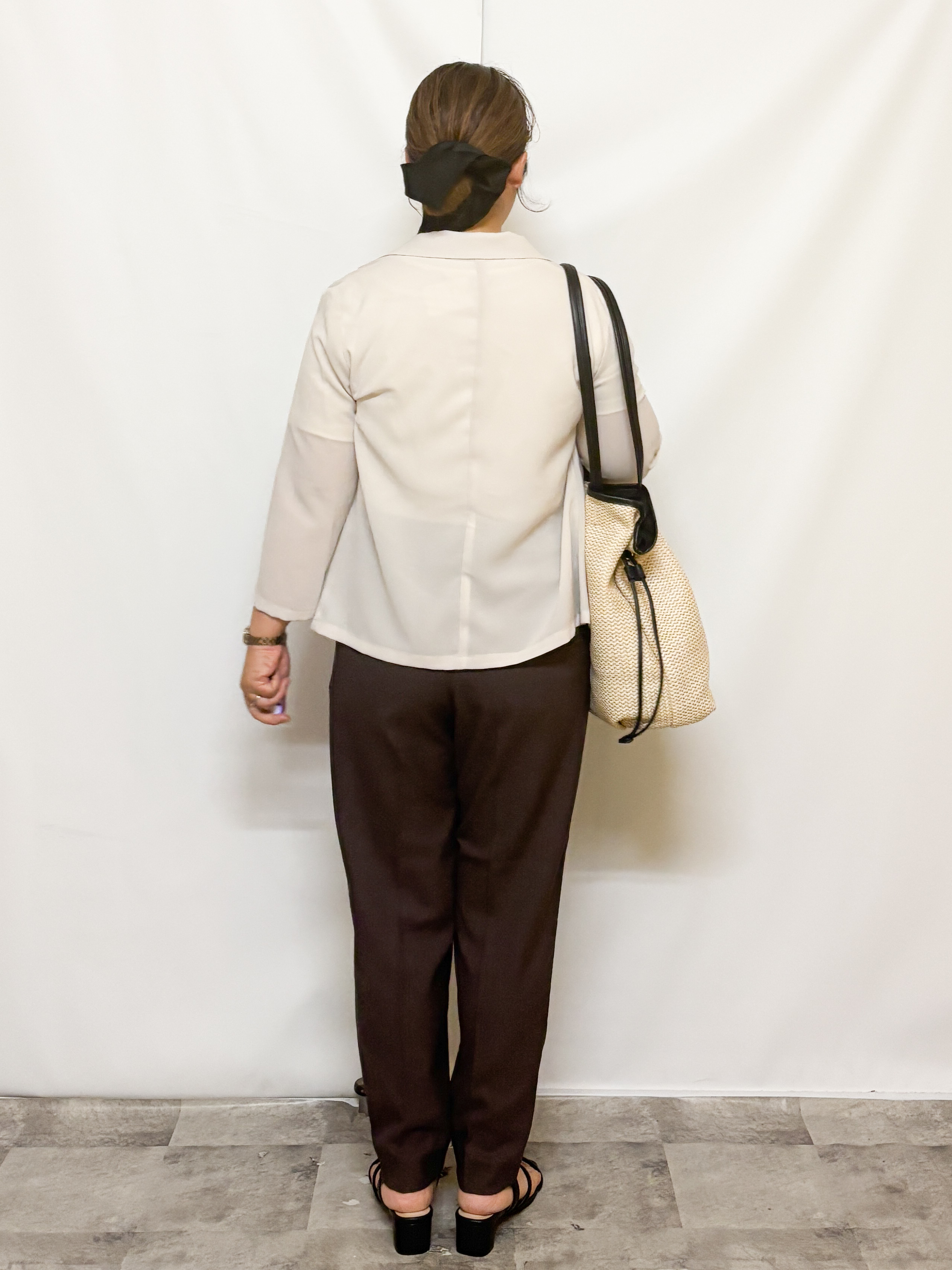 HALさんの「OPAQUE.CLIP｜【接触冷感／防シワ】ひんやり7分袖テーラードジャケット《洗濯機OK》」を使ったコーディネート
