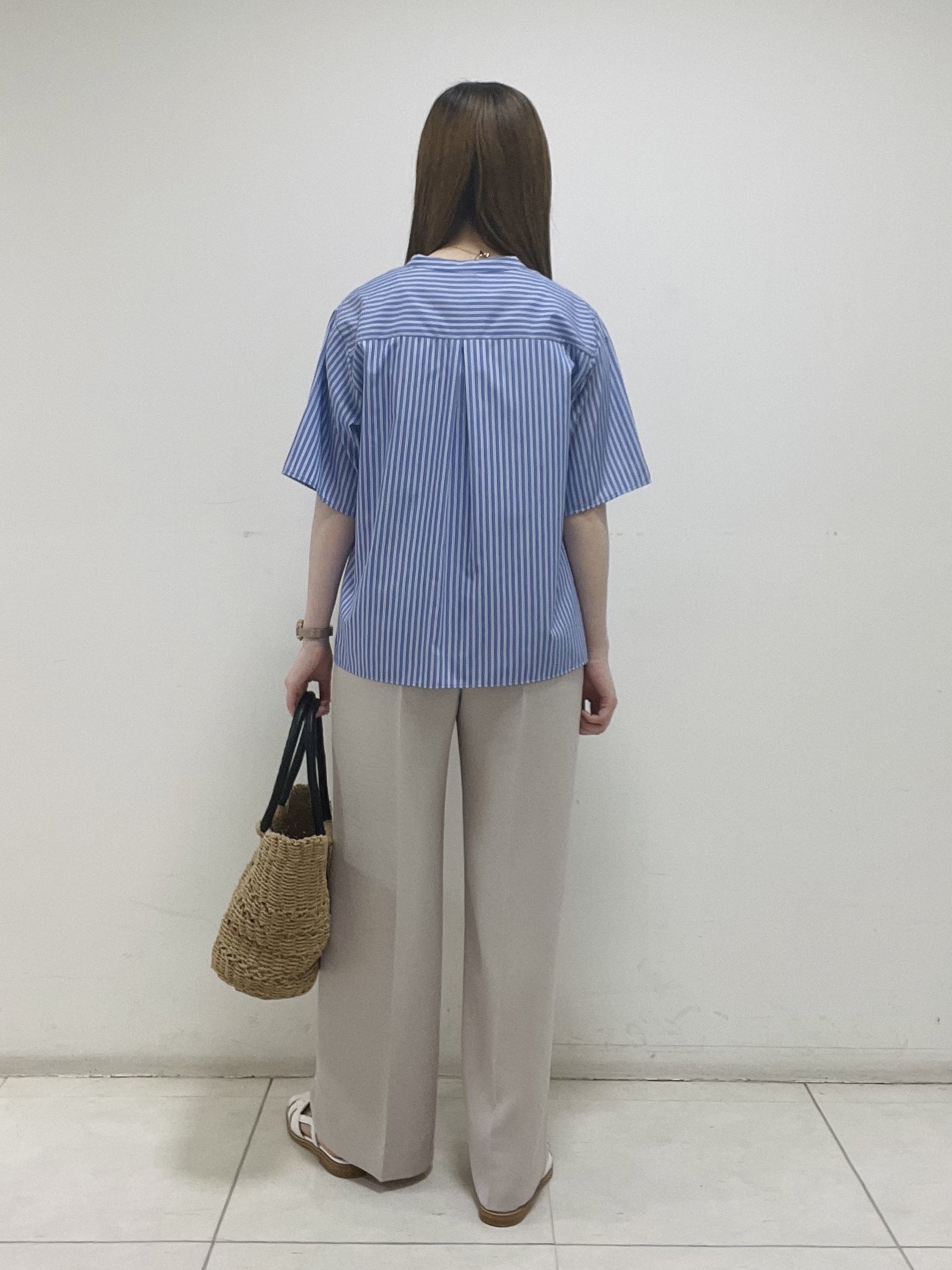 mさんの「INDIVI｜【UVケア／吸汗速乾／着映え】フリルピンタックブラウス」を使ったコーディネート