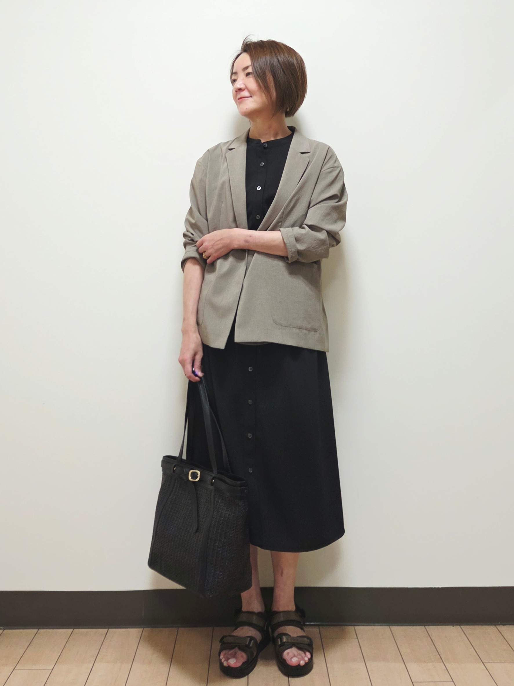 yuuさんの「Reflect｜【SS-4Lサイズ／接触冷感／シワになりにくい】リラクシーテーラードジャケット」を使ったコーディネート