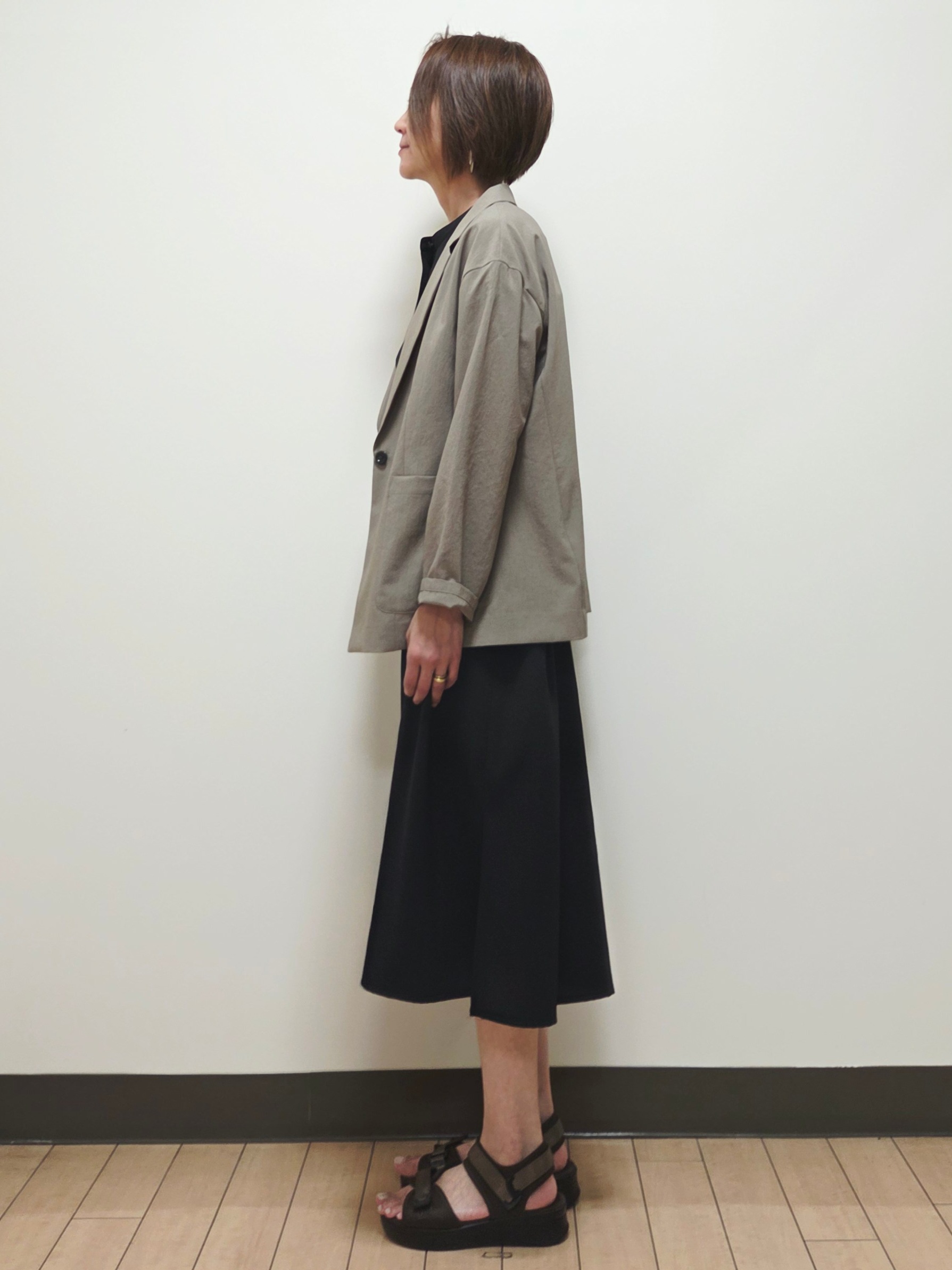 yuuさんの「Reflect｜【SS-4Lサイズ／接触冷感／シワになりにくい】リラクシーテーラードジャケット」を使ったコーディネート