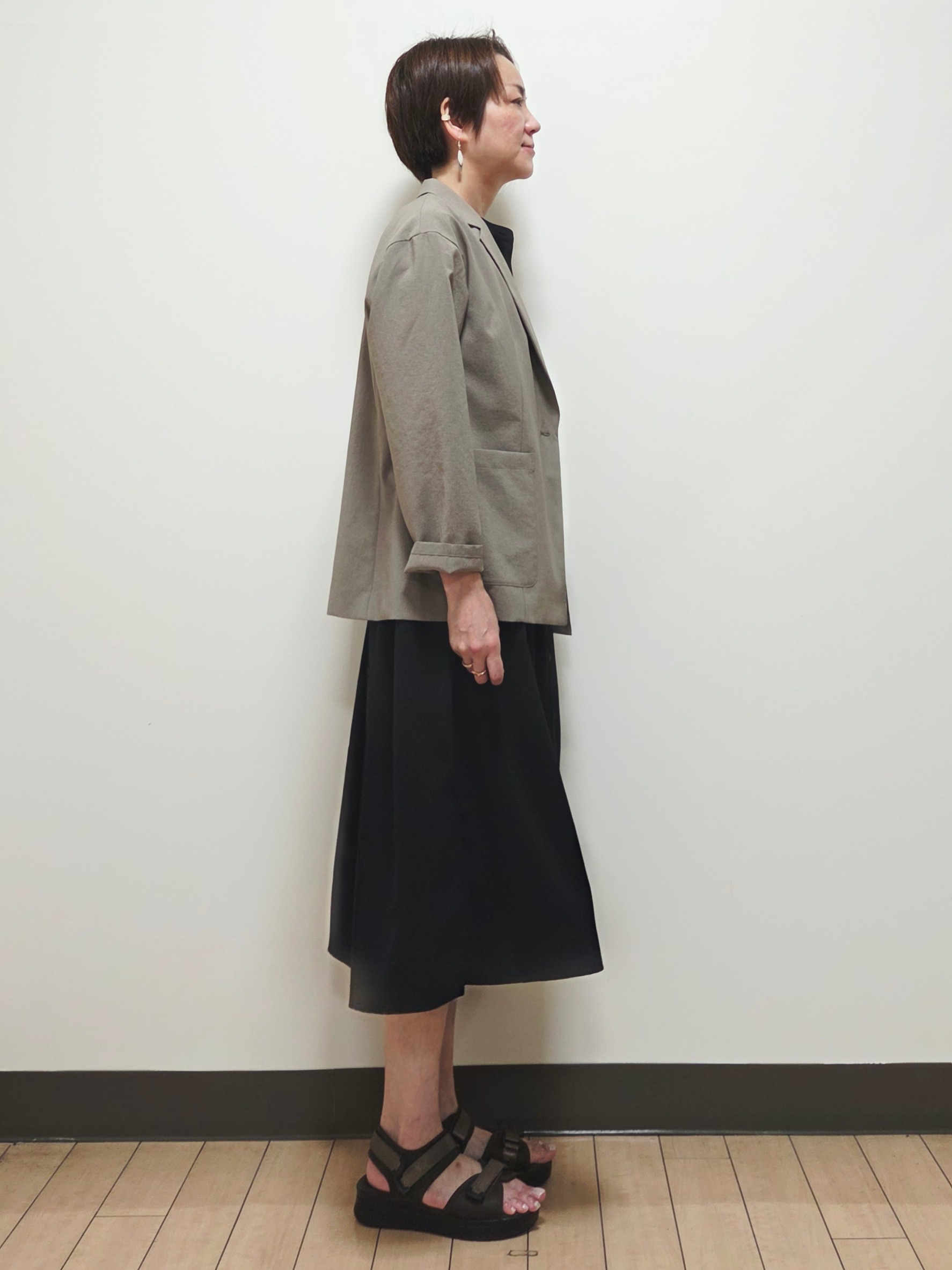 yuuさんの「Reflect｜【SS-4Lサイズ／接触冷感／シワになりにくい】リラクシーテーラードジャケット」を使ったコーディネート