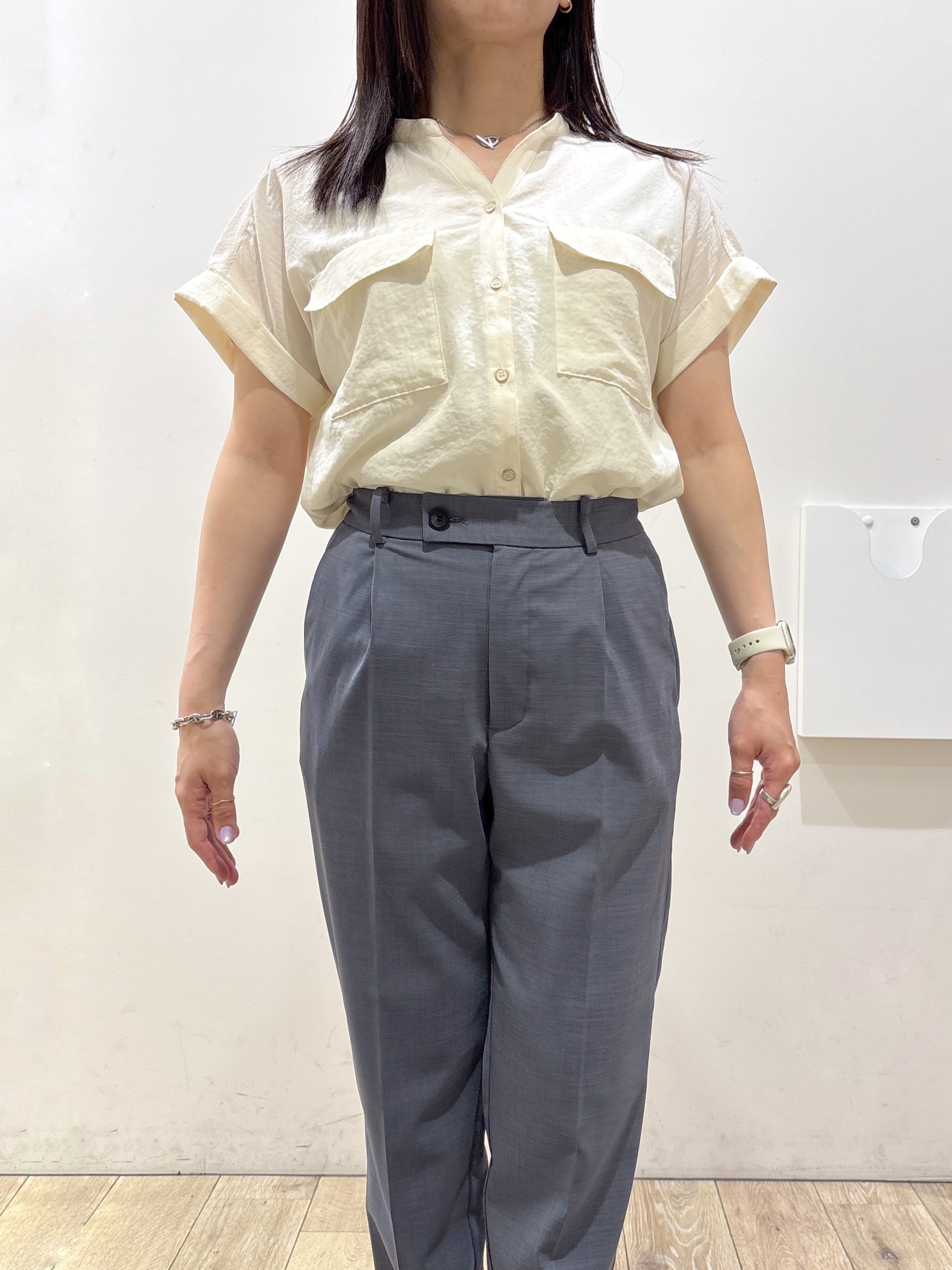 mameさんの「index｜【接触冷感／吸水速乾】セットアップ対応ストレッチテーラードジャケット《イージーアイロン／洗濯機OK／」を使ったコーディネート