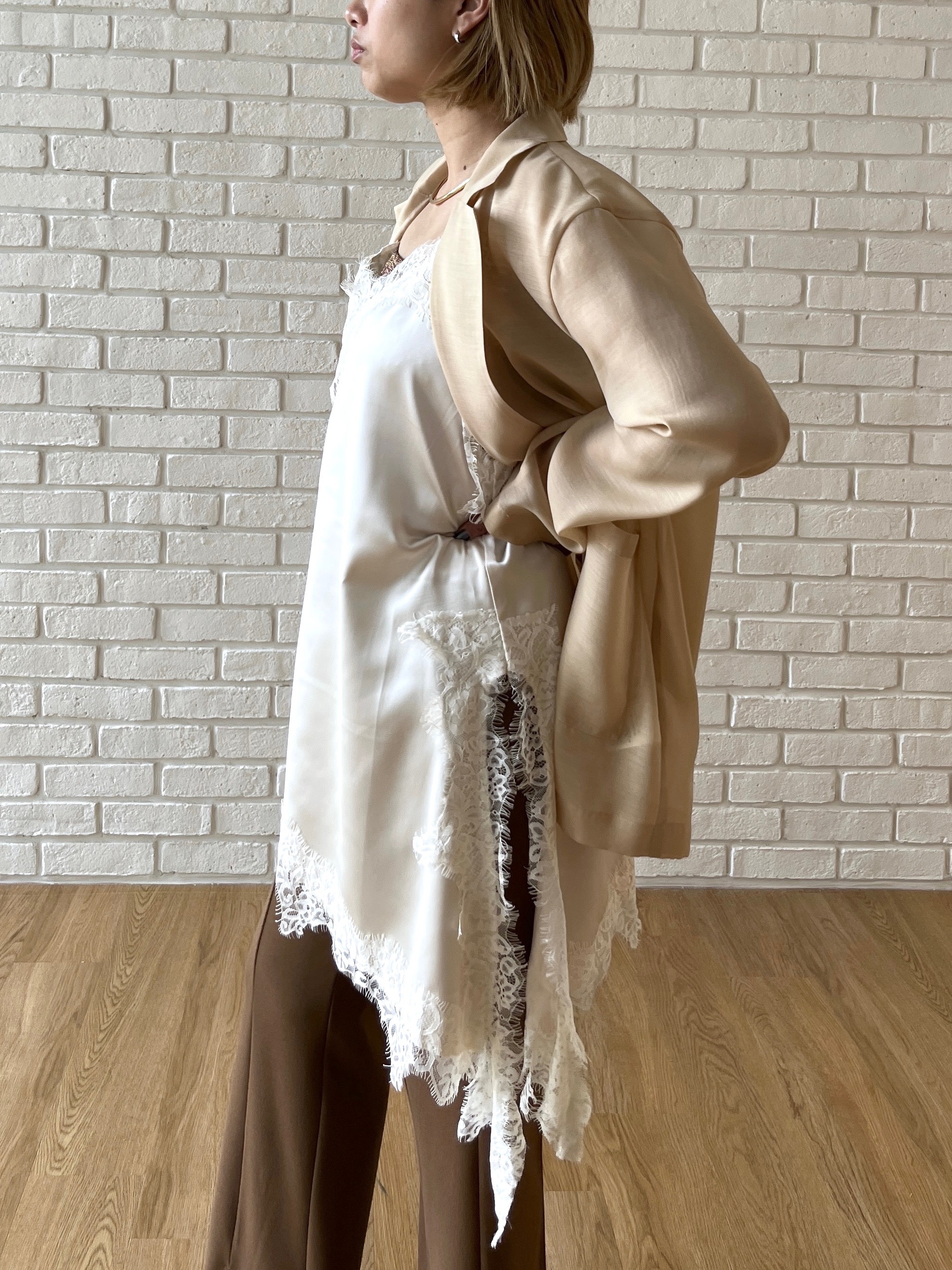Harukaさんの「INDIVI｜シアーシャツジャケット【接触冷感】」を使ったコーディネート