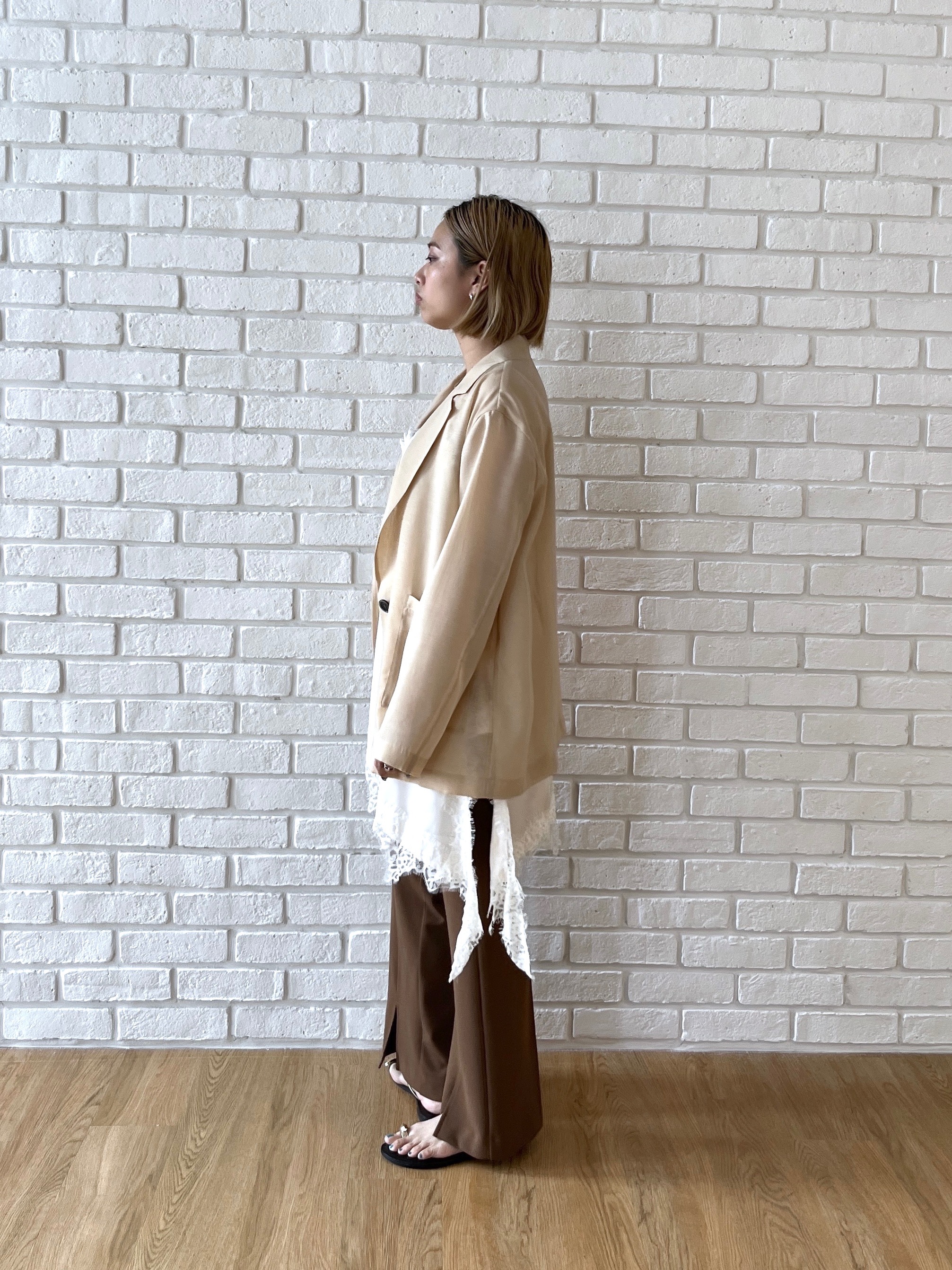 Harukaさんの「INDIVI｜シアーシャツジャケット【接触冷感】」を使ったコーディネート