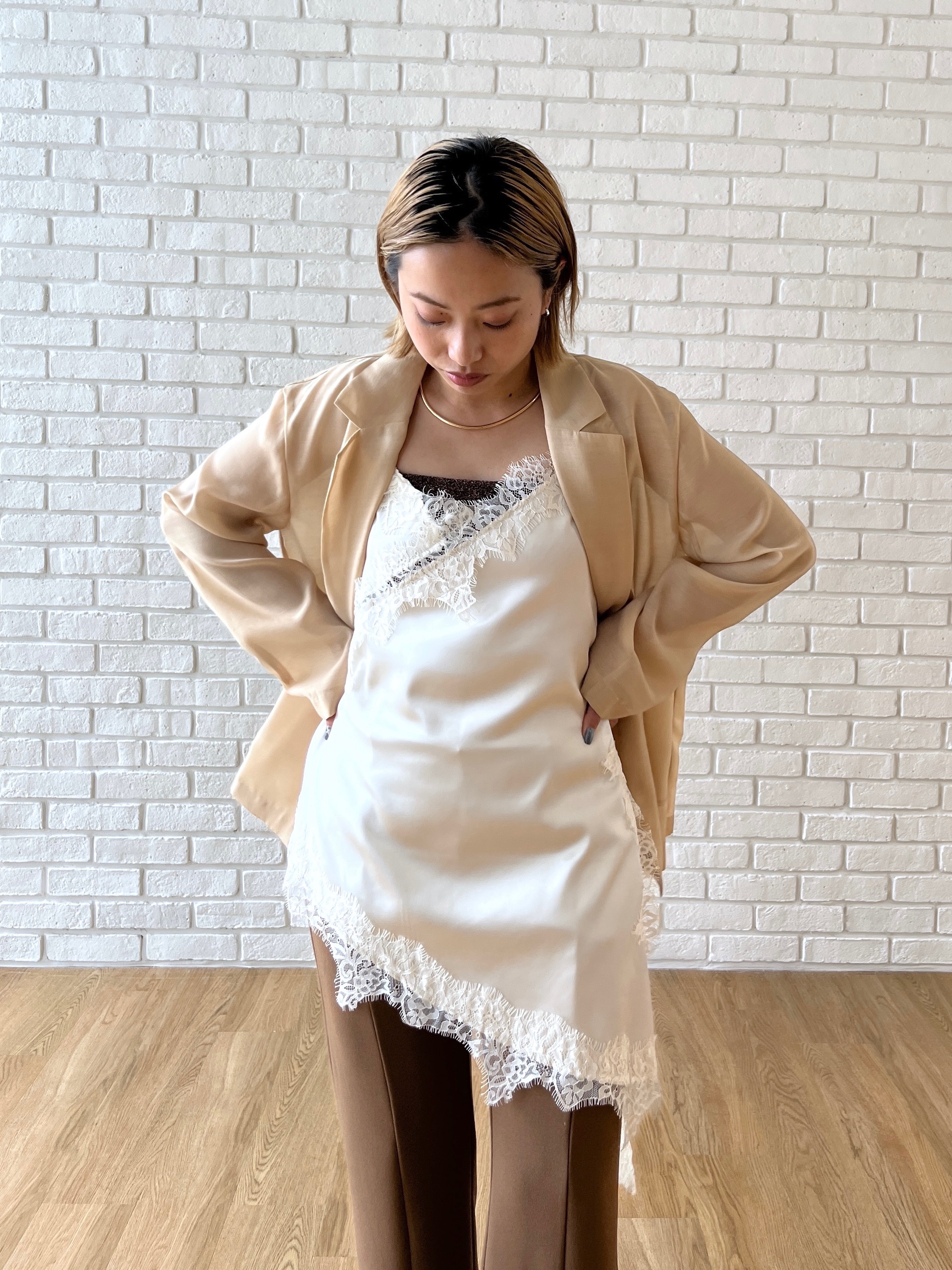 Harukaさんの「INDIVI｜シアーシャツジャケット【接触冷感】」を使ったコーディネート