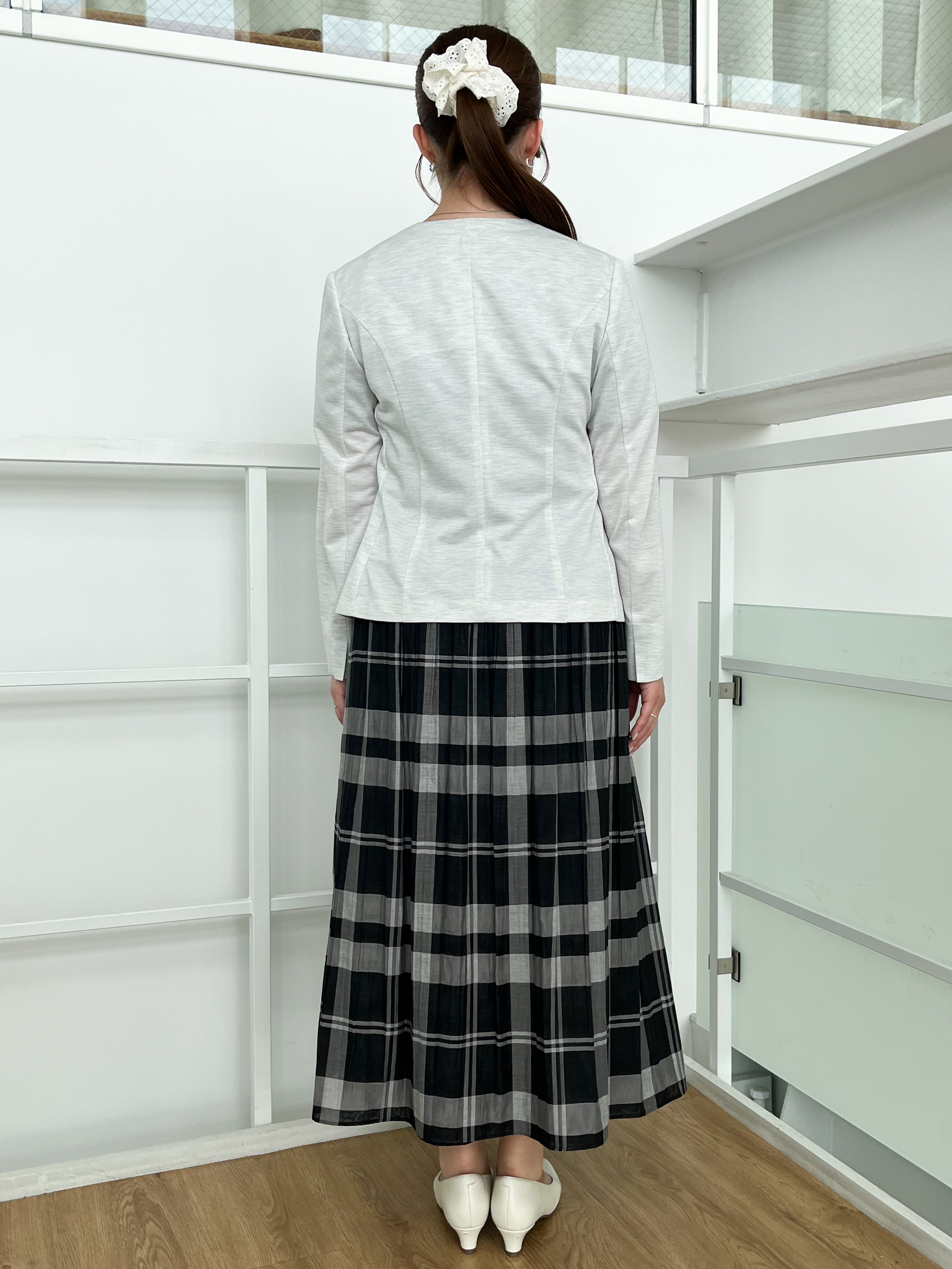 mikikoさんの「Reflect｜【SS-4Lサイズ／UVカット／接触冷感】匠ジャケット／ノーカラー」を使ったコーディネート