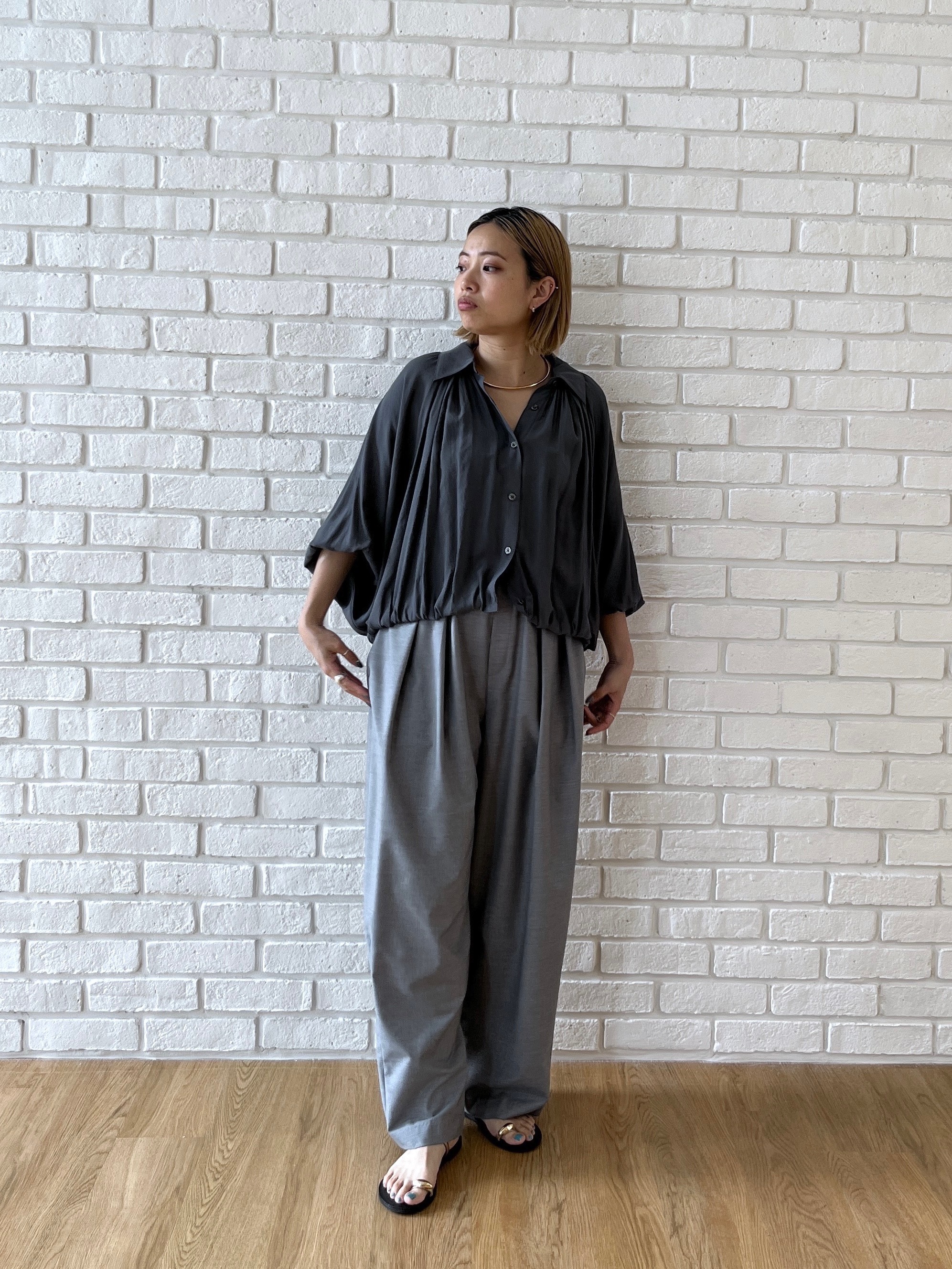 Harukaさんの「INDIVI｜バルーンシアーブラウス【接触冷感】」を使ったコーディネート