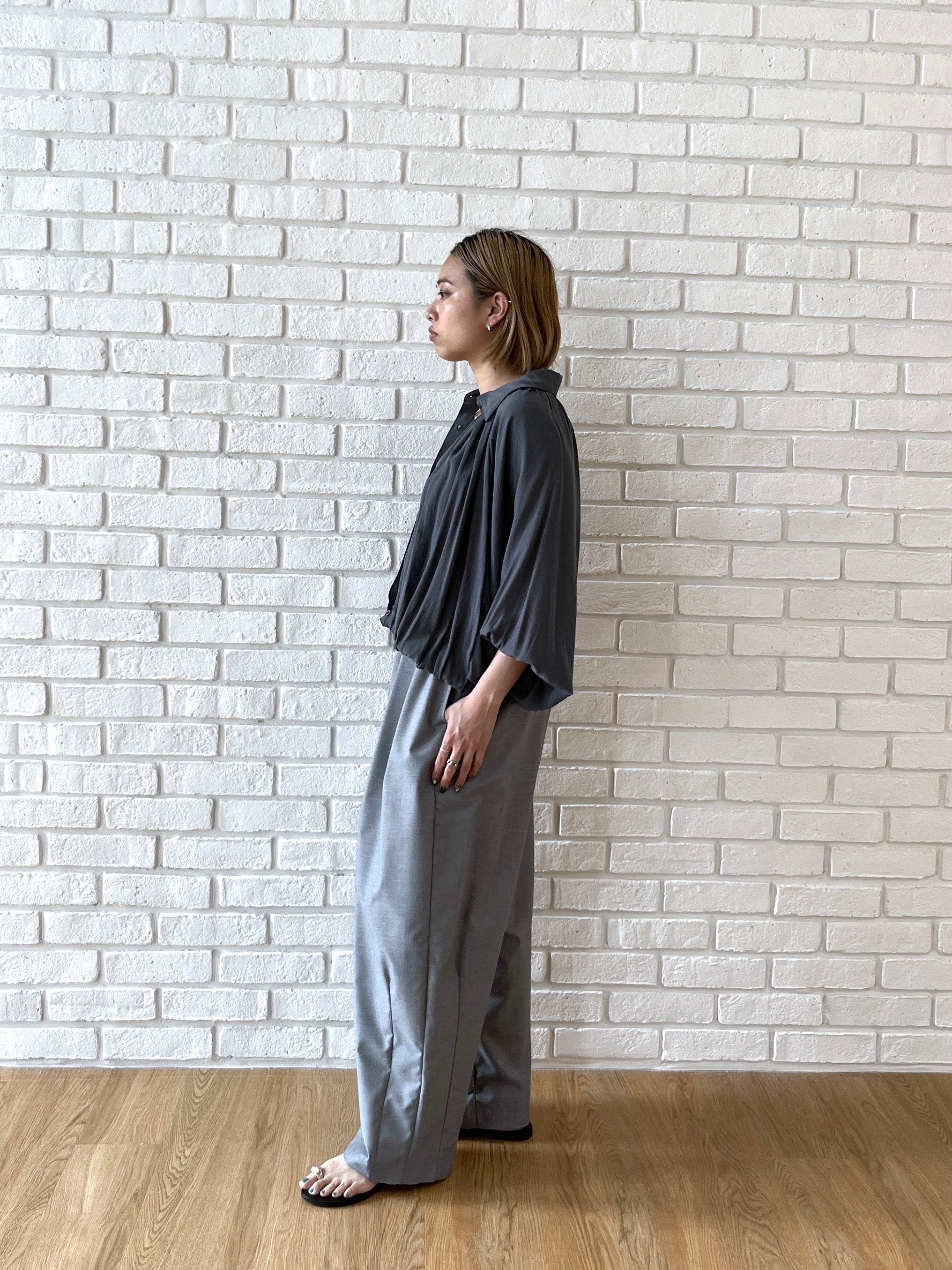 Harukaさんの「INDIVI｜バルーンシアーブラウス【接触冷感】」を使ったコーディネート