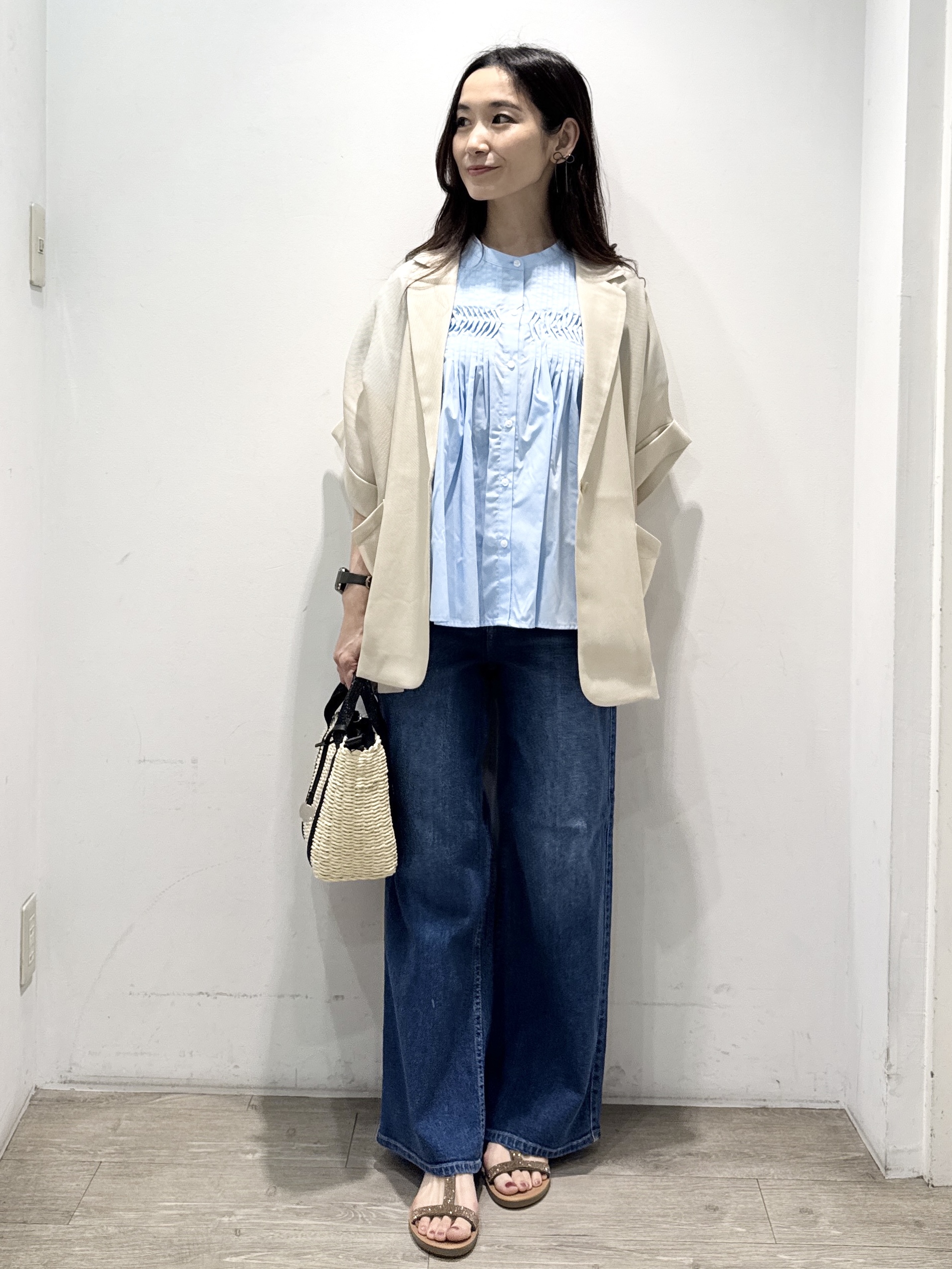 yuicciさんの「OPAQUE.CLIP｜メッシュテーラードジャケット【洗濯機OK】」を使ったコーディネート