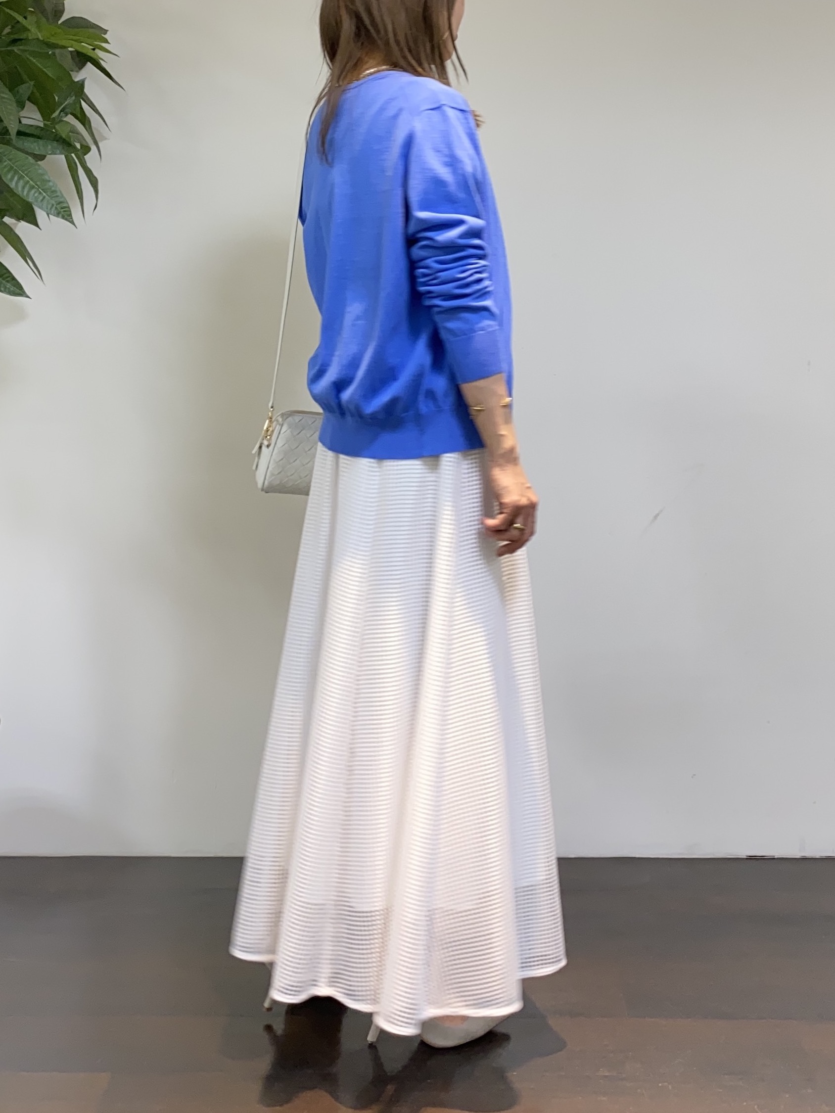 tomoさんの「UNTITLED｜【9色展開/アンサンブル可】コットンクルーネックカーディガン」を使ったコーディネート