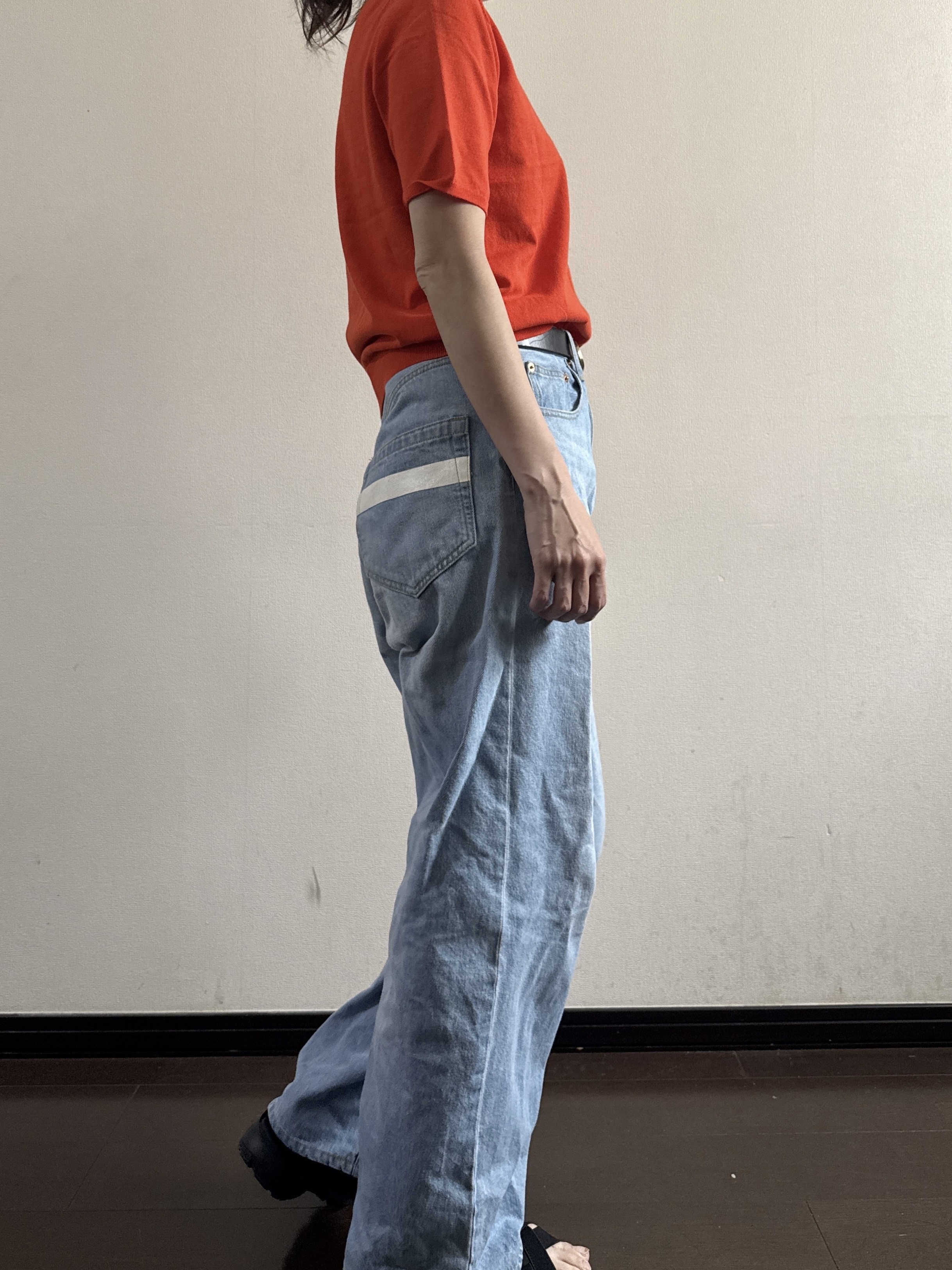 Junさんの「Dessin｜【9色展開/接触冷感/UVカット】ドライタッチサマーニットT」を使ったコーディネート