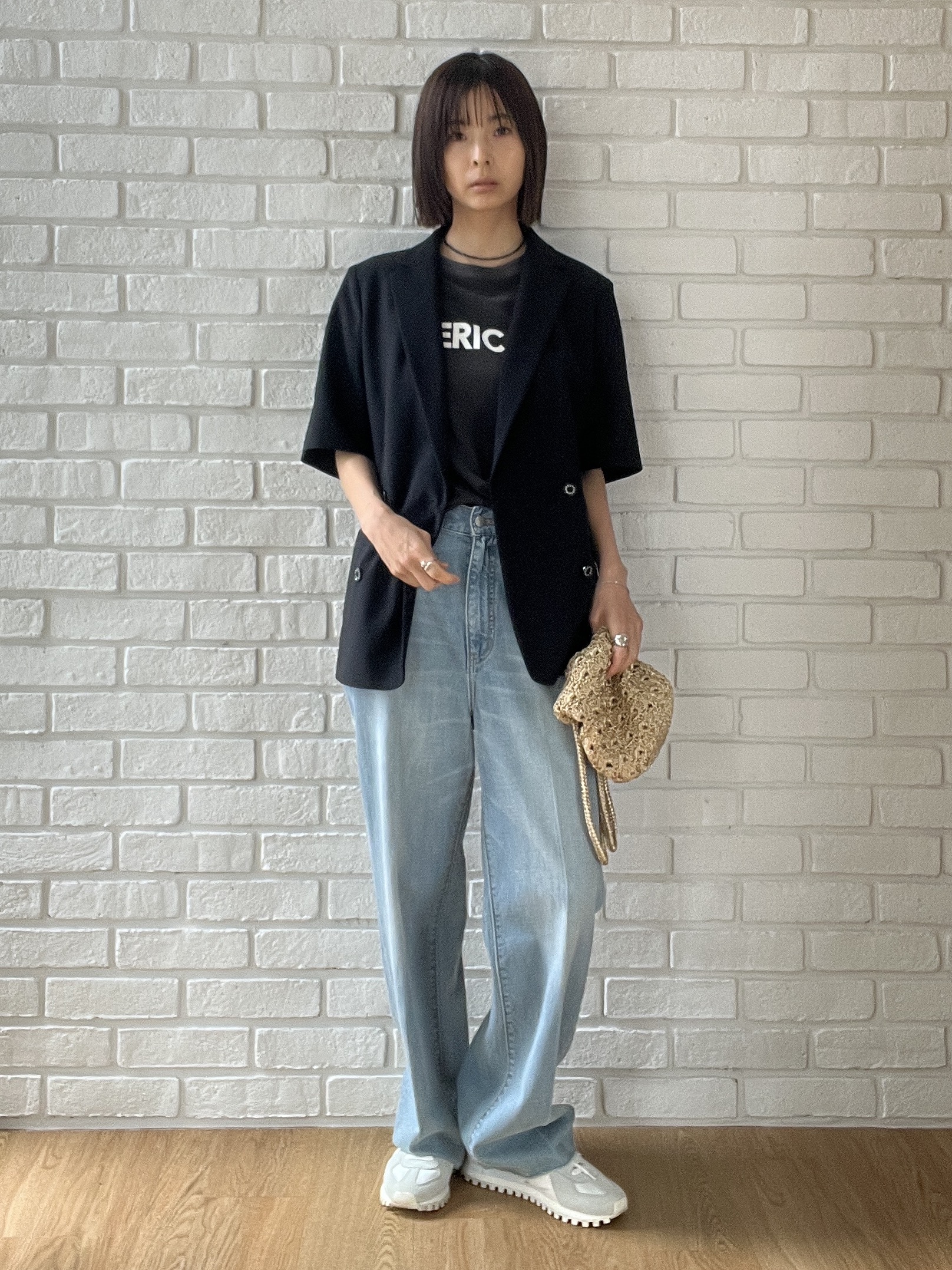 misaさんの「DRESSTERIOR｜メタリック クロッシェ バッグ」を使ったコーディネート