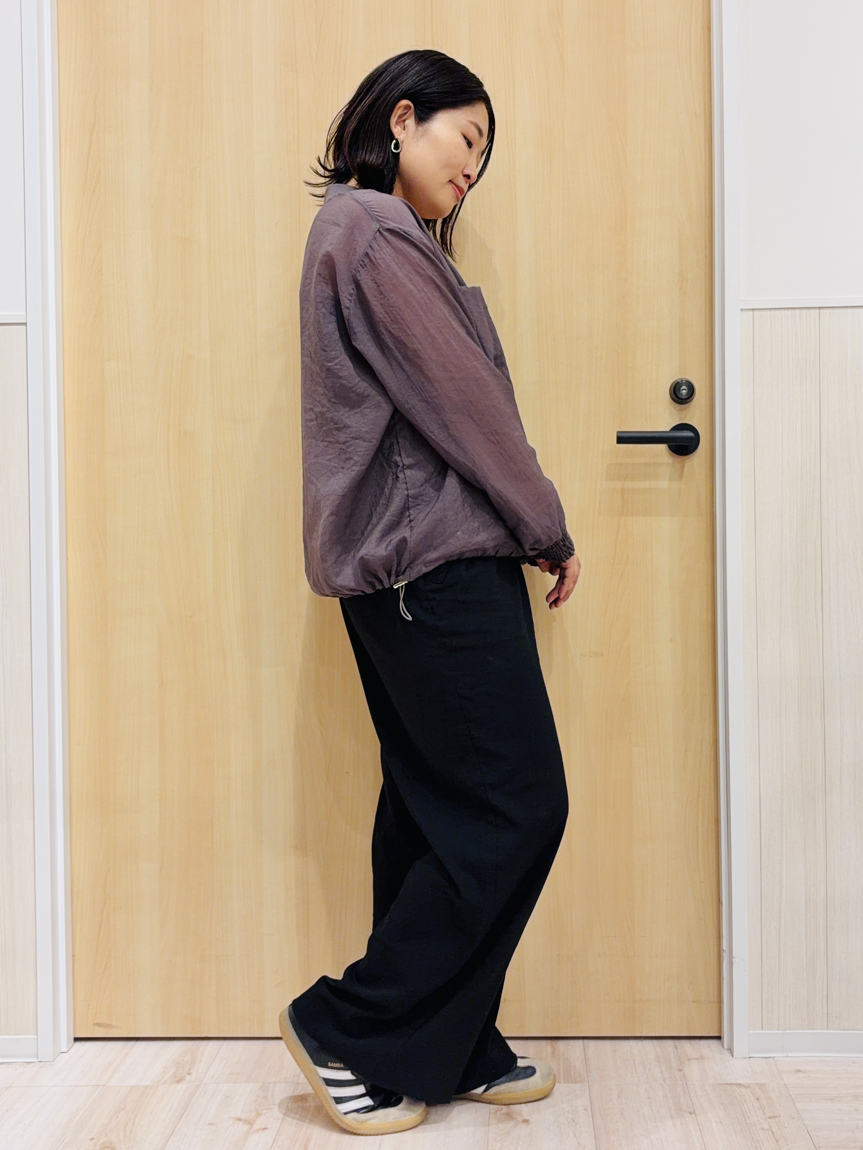 すーさんの「SHOO･LA･RUE｜【S-LL/洗濯機可】1枚持っておくと安心 程よい透け感のシアーリブブルゾン」を使ったコーディネート