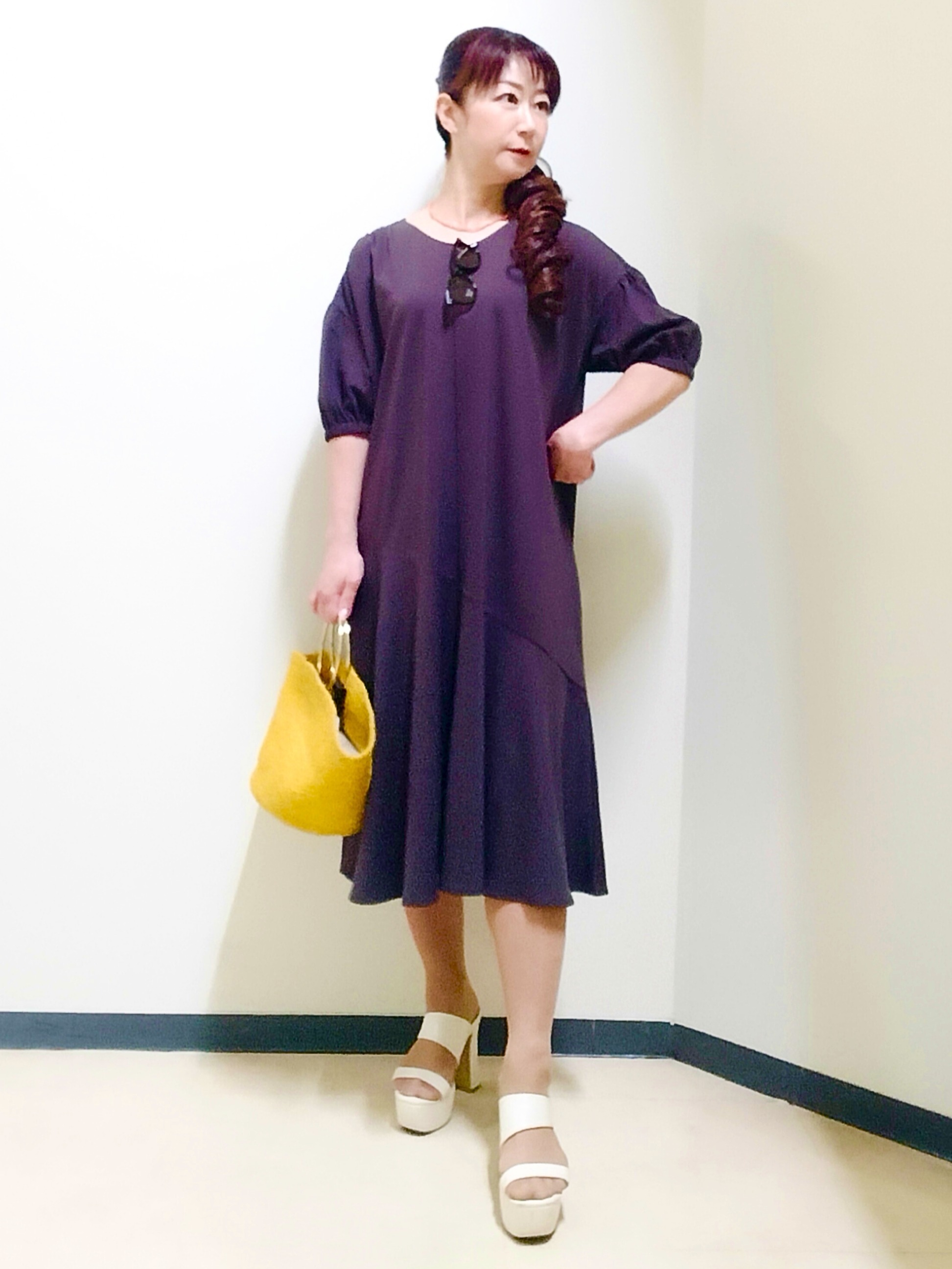 花さんの「Reflect｜きれい見えフレアラインワンピース」を使ったコーディネート
