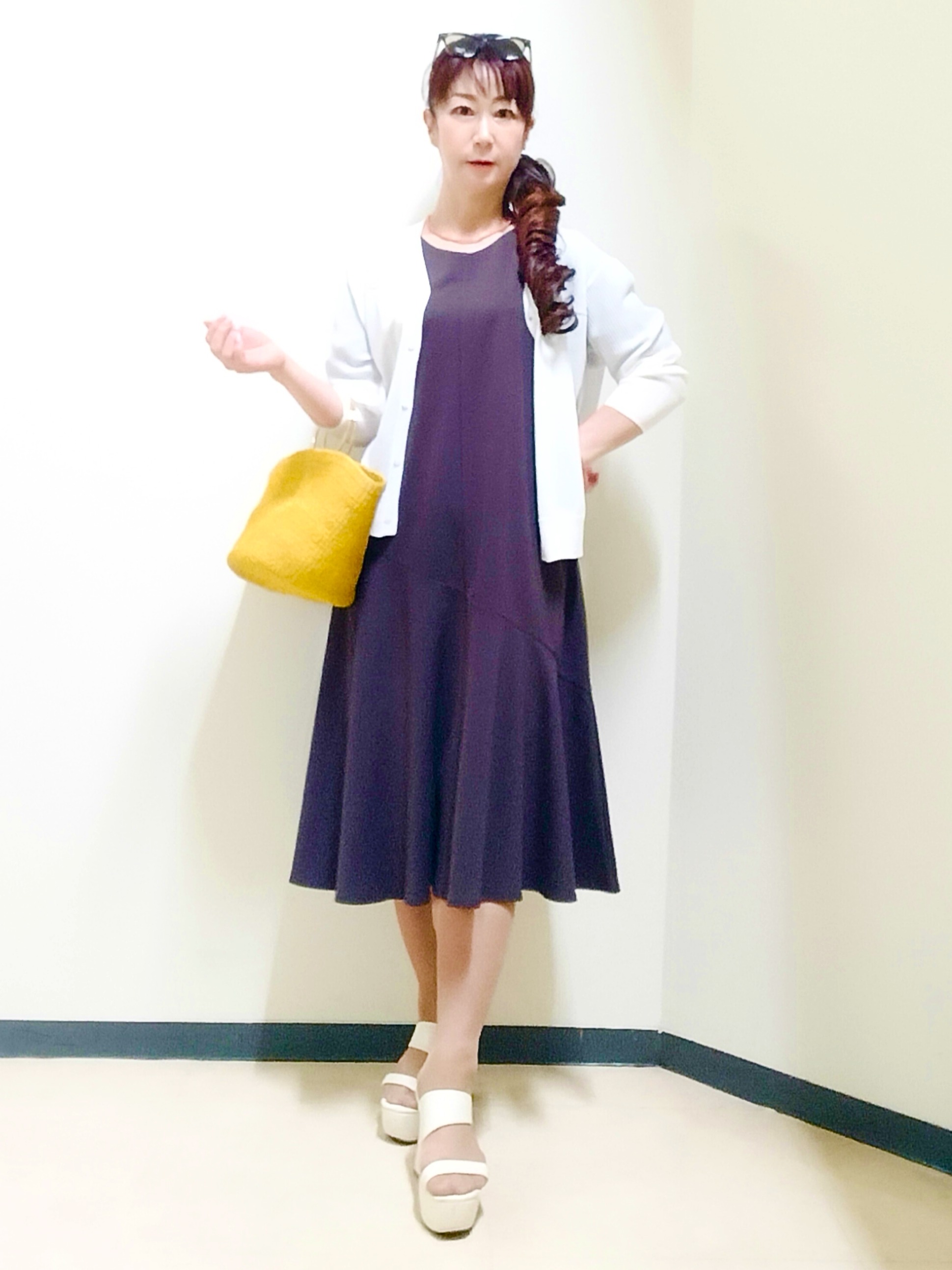 花さんの「Reflect｜きれい見えフレアラインワンピース」を使ったコーディネート