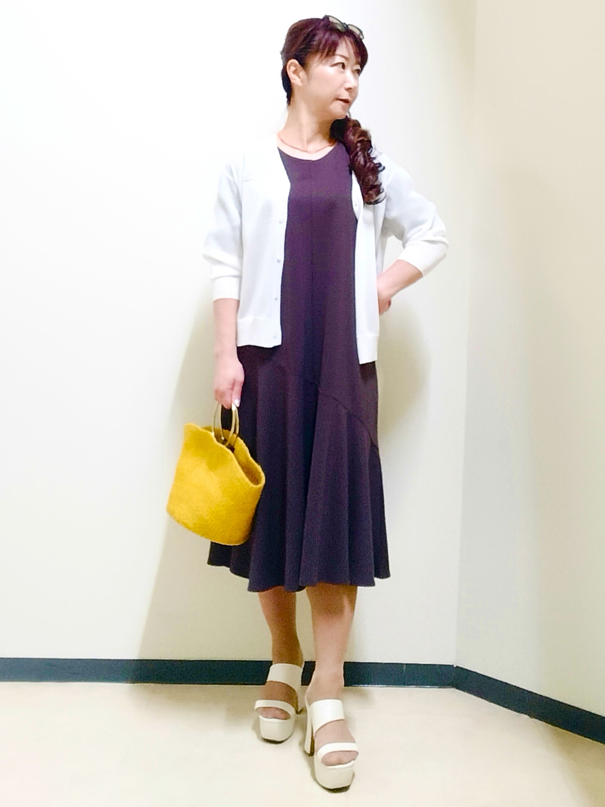 花さんの「Reflect｜きれい見えフレアラインワンピース」を使ったコーディネート