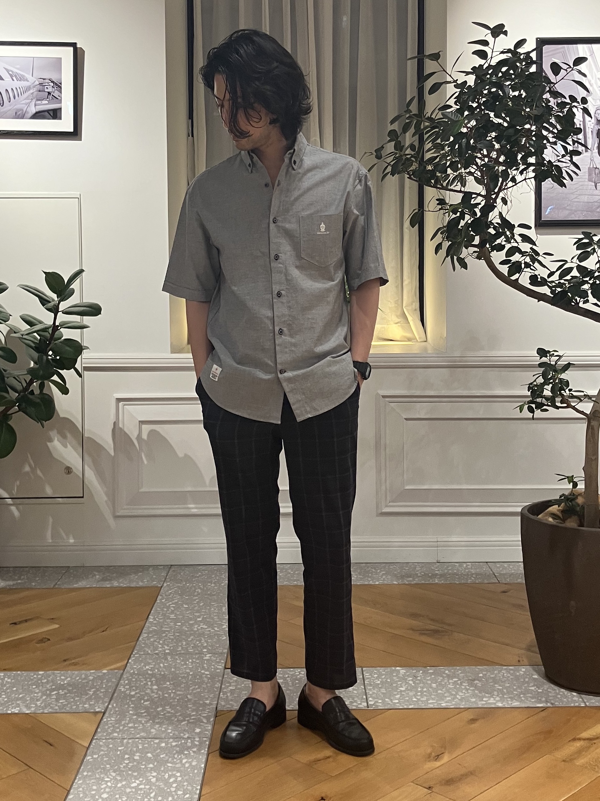 junyaさんの「DRESSTERIOR｜ナイトエンブロイ オックスシャツ」を使ったコーディネート