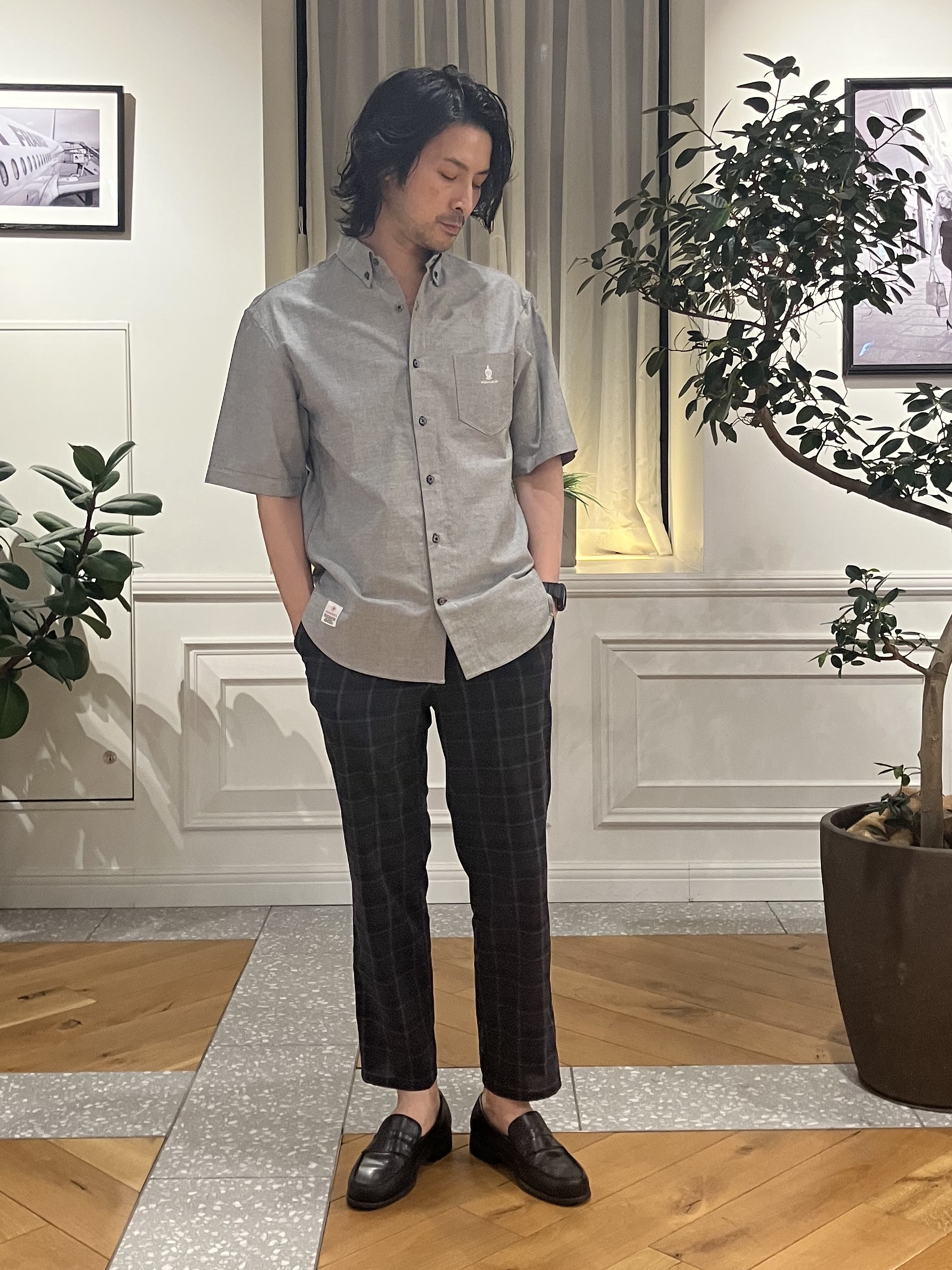junyaさんの「DRESSTERIOR｜ナイトエンブロイ オックスシャツ」を使ったコーディネート