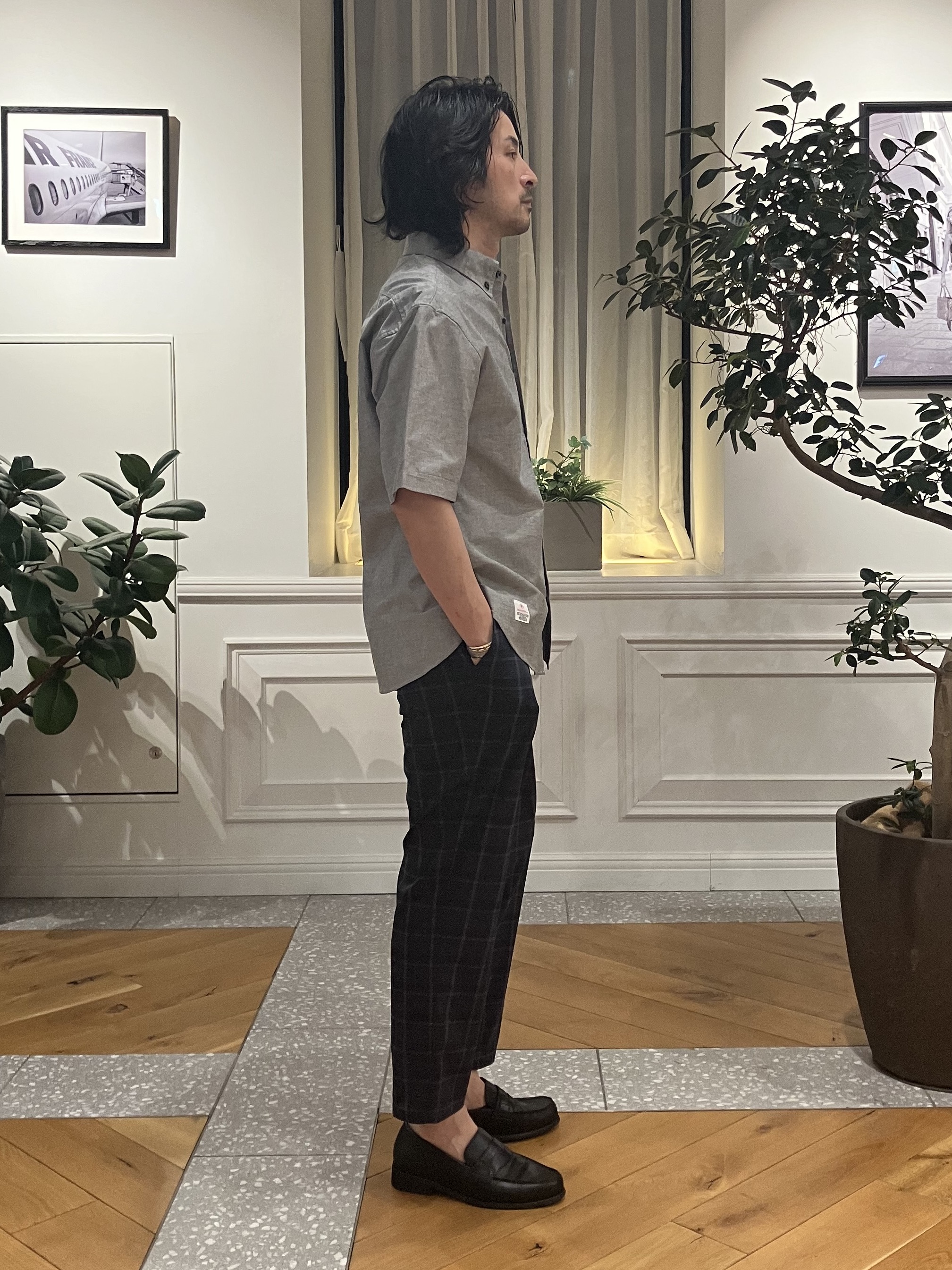 junyaさんの「DRESSTERIOR｜ナイトエンブロイ オックスシャツ」を使ったコーディネート