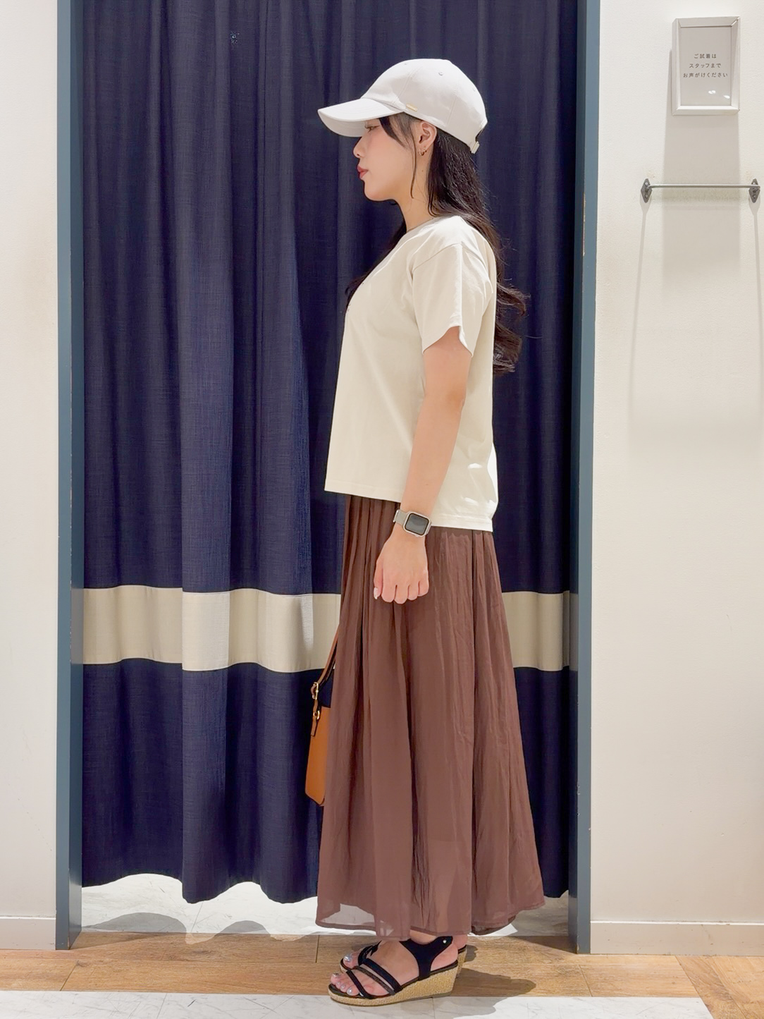 chihaさんの「grove｜【遮熱／吸水速乾／接触冷感／UVカット】ベーシックロゴTシャツ」を使ったコーディネート