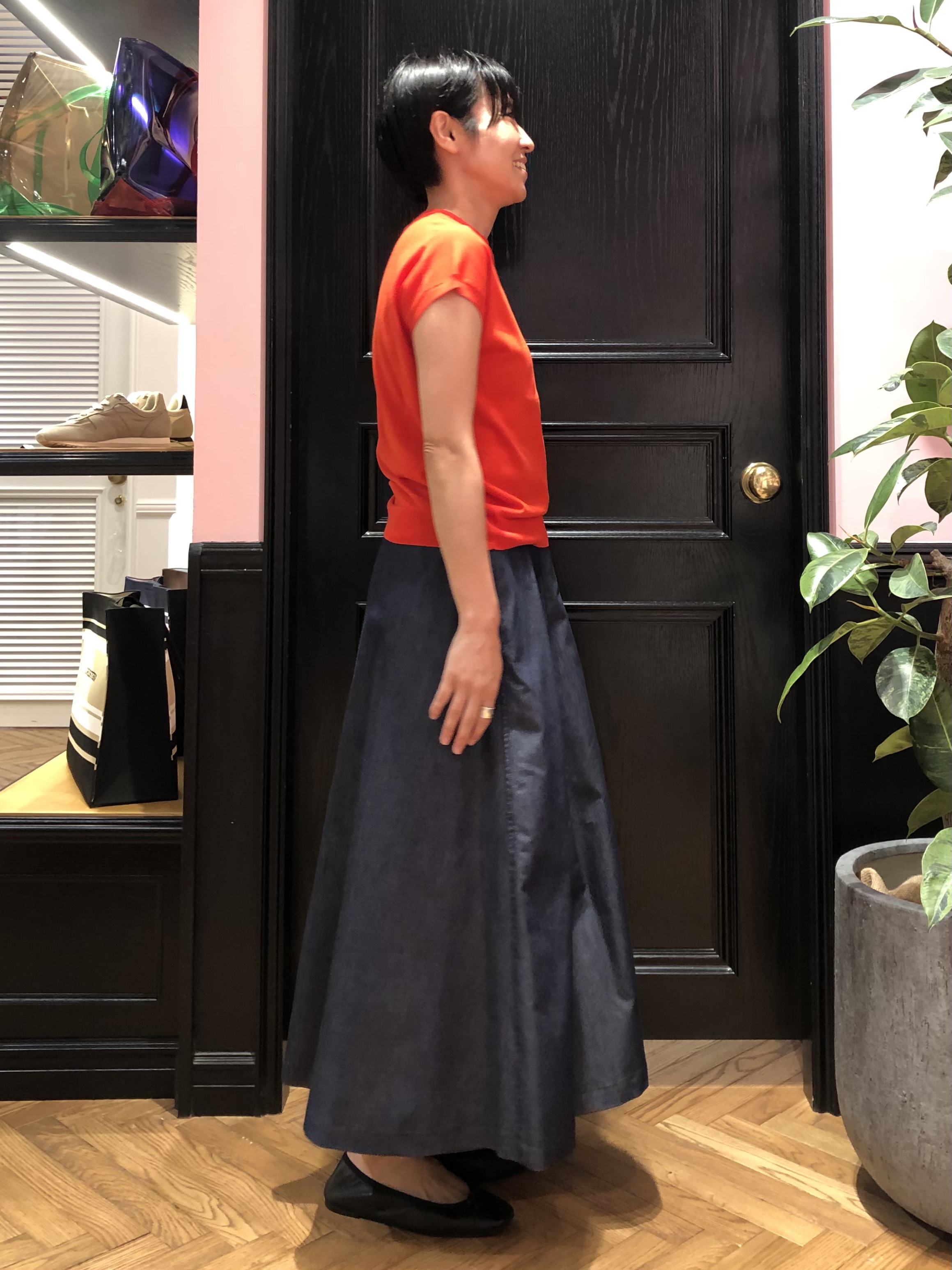 OGATAさんの「DRESSTERIOR｜【ウォッシャブル】コットンシルクフレンチスリーブニット」を使ったコーディネート