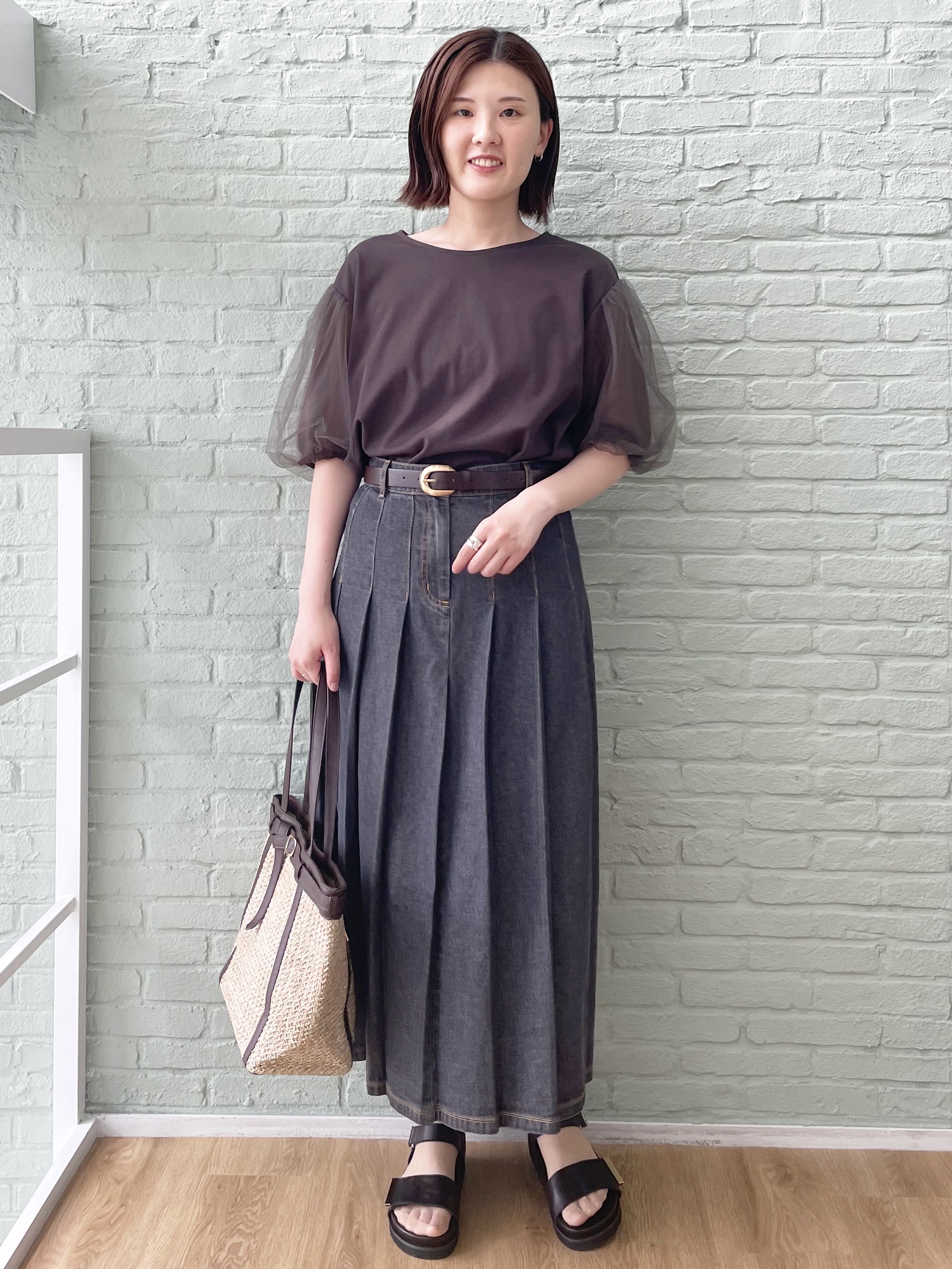 あやたかさんの「Reflect｜【UVカット／接触冷感／吸水速乾】チュールスリーブプルオーバー」を使ったコーディネート