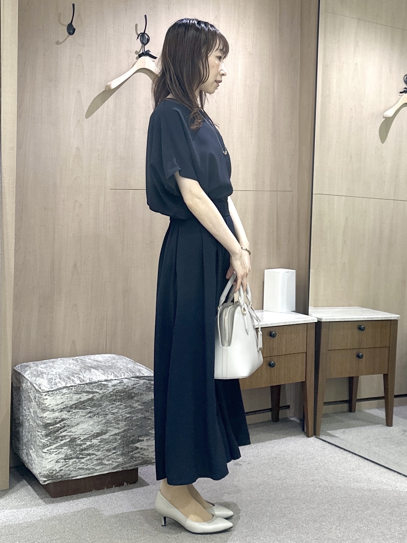 Miwaさんの「UNTITLED｜【新色追加/セットアップ可】エアリー ダブルブレストジャケット」を使ったコーディネート