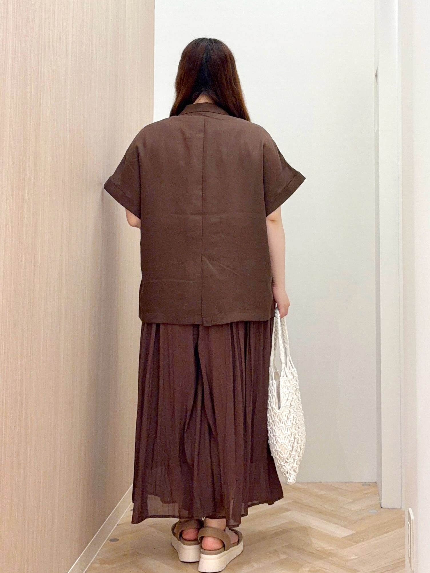 akariさんの「grove｜【洗濯機OK・ひんやり/SETUP可】シワになりにくいハーフスリーブジャケット」を使ったコーディネート