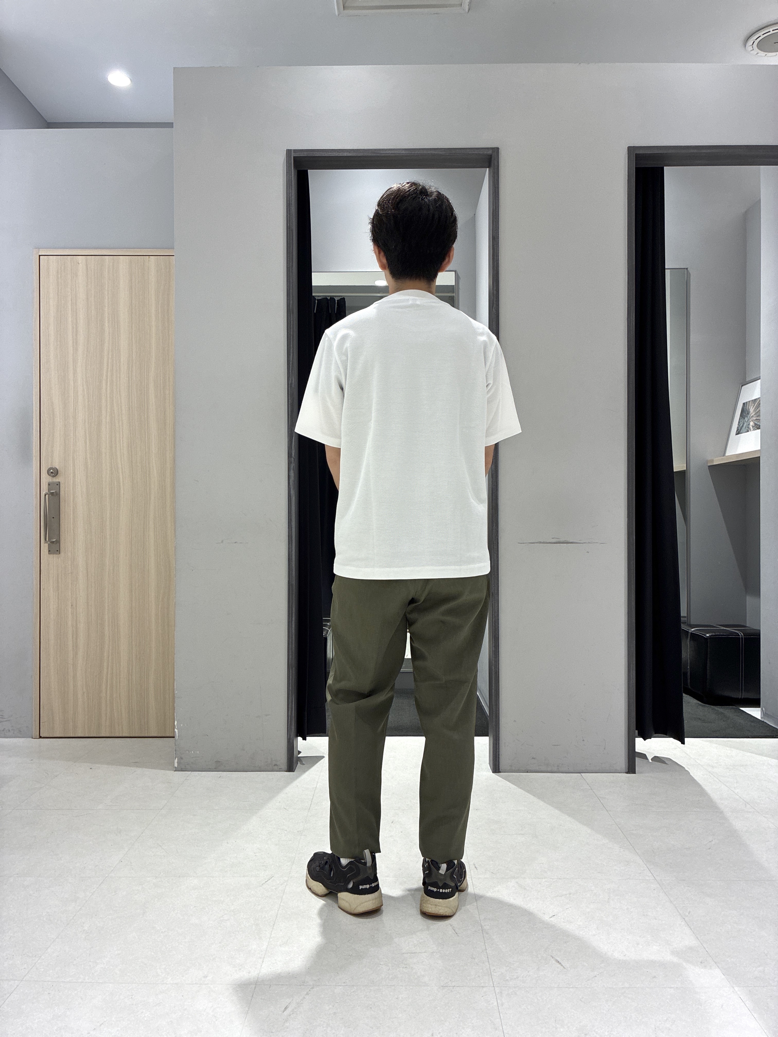 わいずみさんの「TAKEO KIKUCHI｜【接触冷感】ジャージストライプ シャツ」を使ったコーディネート