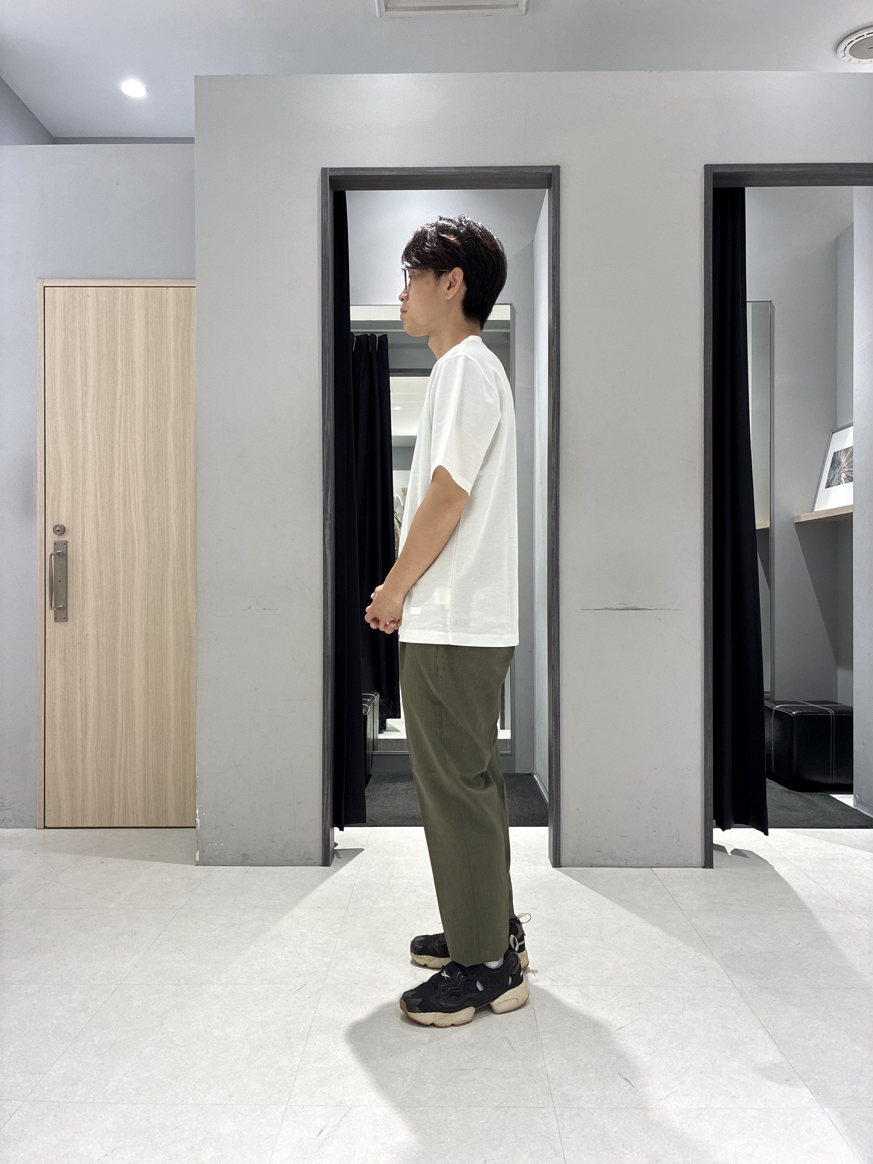 わいずみさんの「TAKEO KIKUCHI｜【接触冷感】ジャージストライプ シャツ」を使ったコーディネート