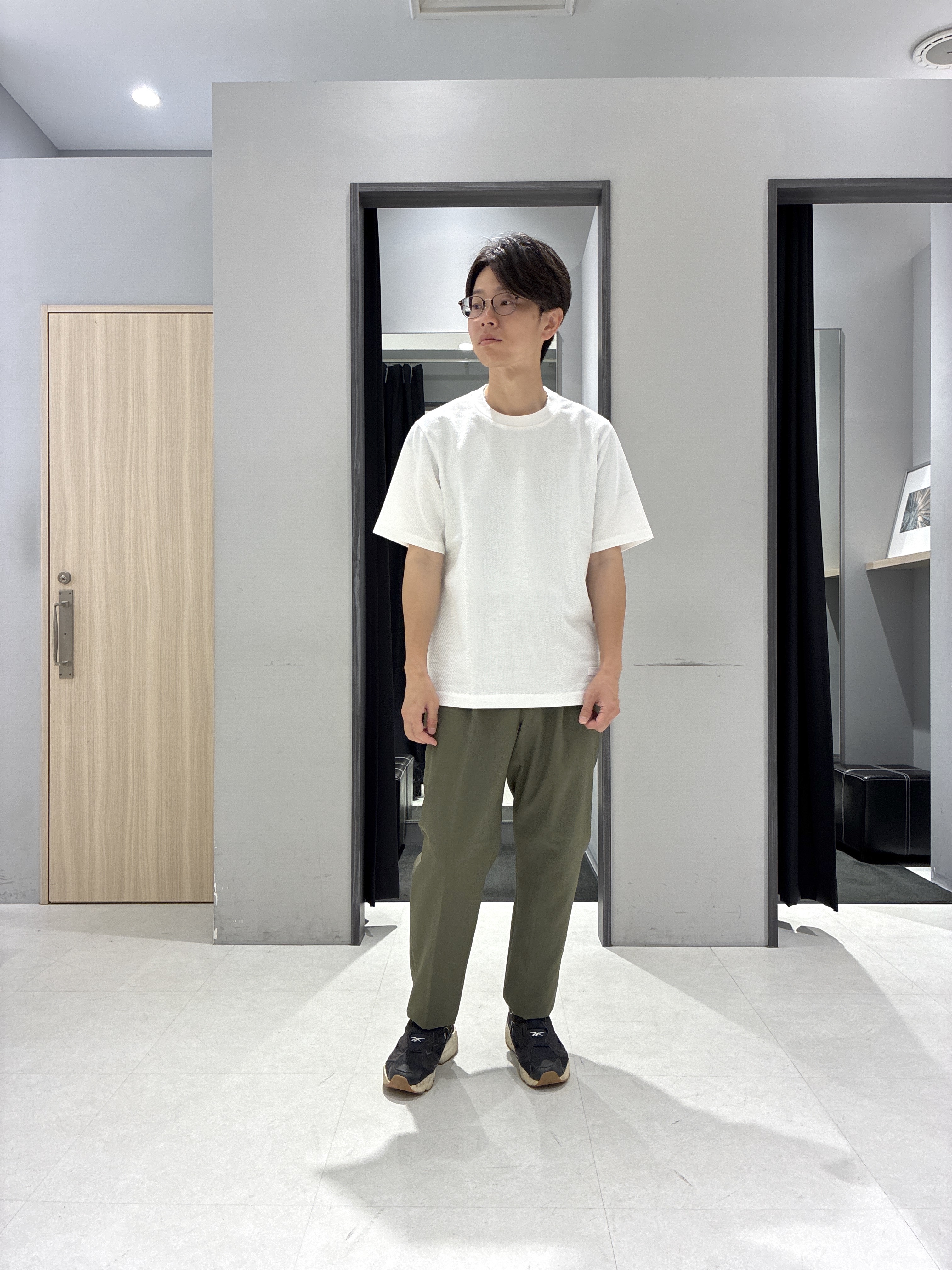わいずみさんの「TAKEO KIKUCHI｜【接触冷感】ジャージストライプ シャツ」を使ったコーディネート