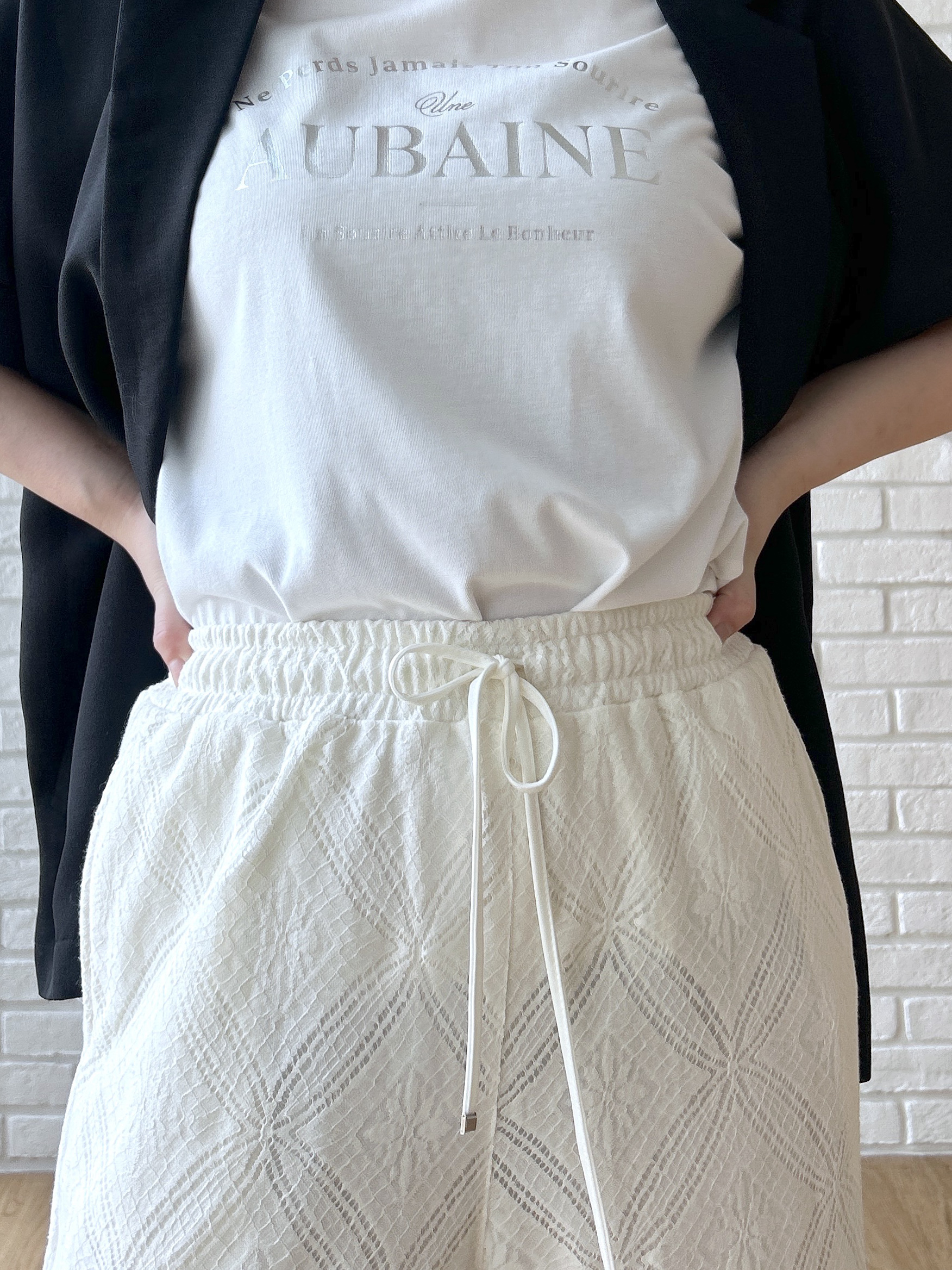 Hirokaさんの「grove｜【洗濯機OK・ひんやり/SETUP可】シワになりにくいハーフスリーブジャケット」を使ったコーディネート