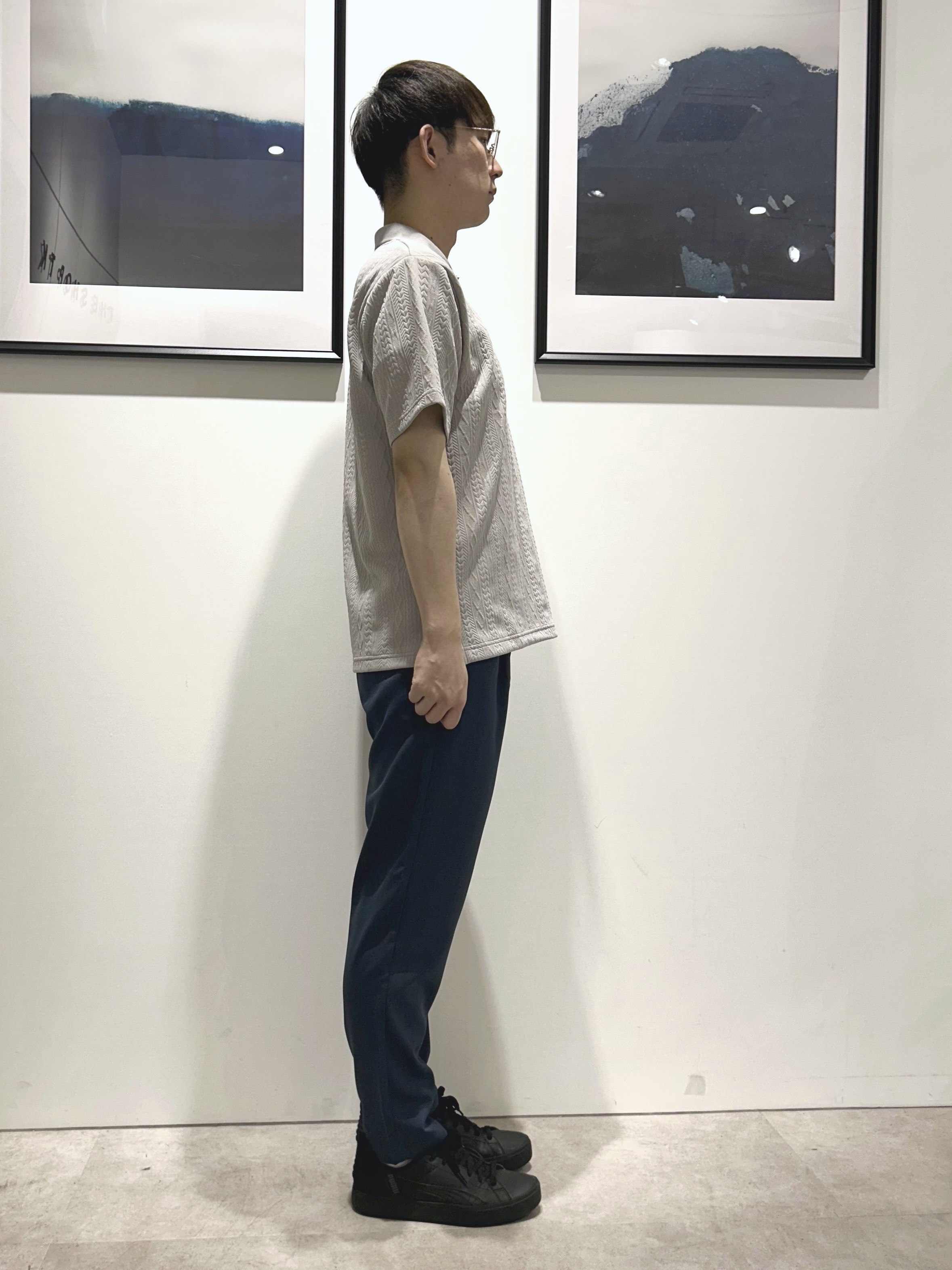 。さんの「THE SHOP TK｜【シンプルすぎない大人の表情】ケーブルフクレポロシャツ 吸水速乾/UVケア/洗濯機OK」を使ったコーディネート
