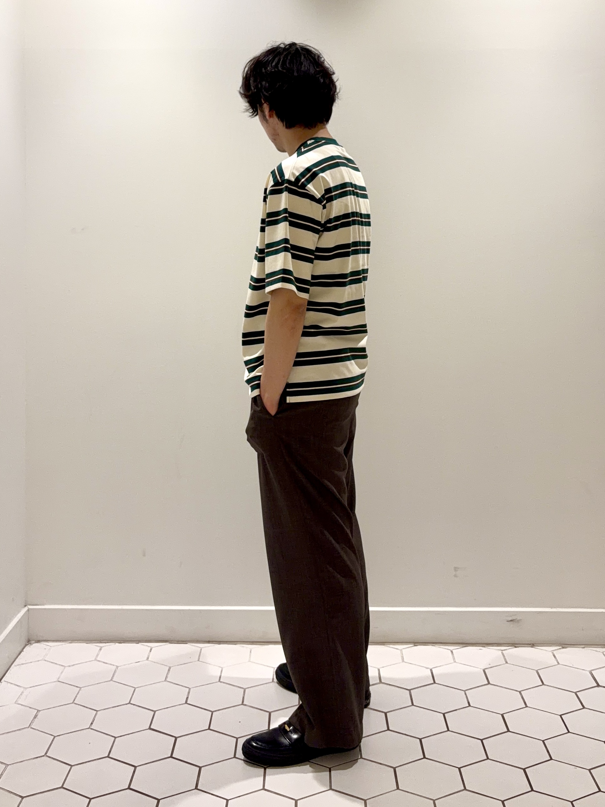 takeruさんの「Dessin｜【洗える】ボーダークルーカットソー」を使ったコーディネート