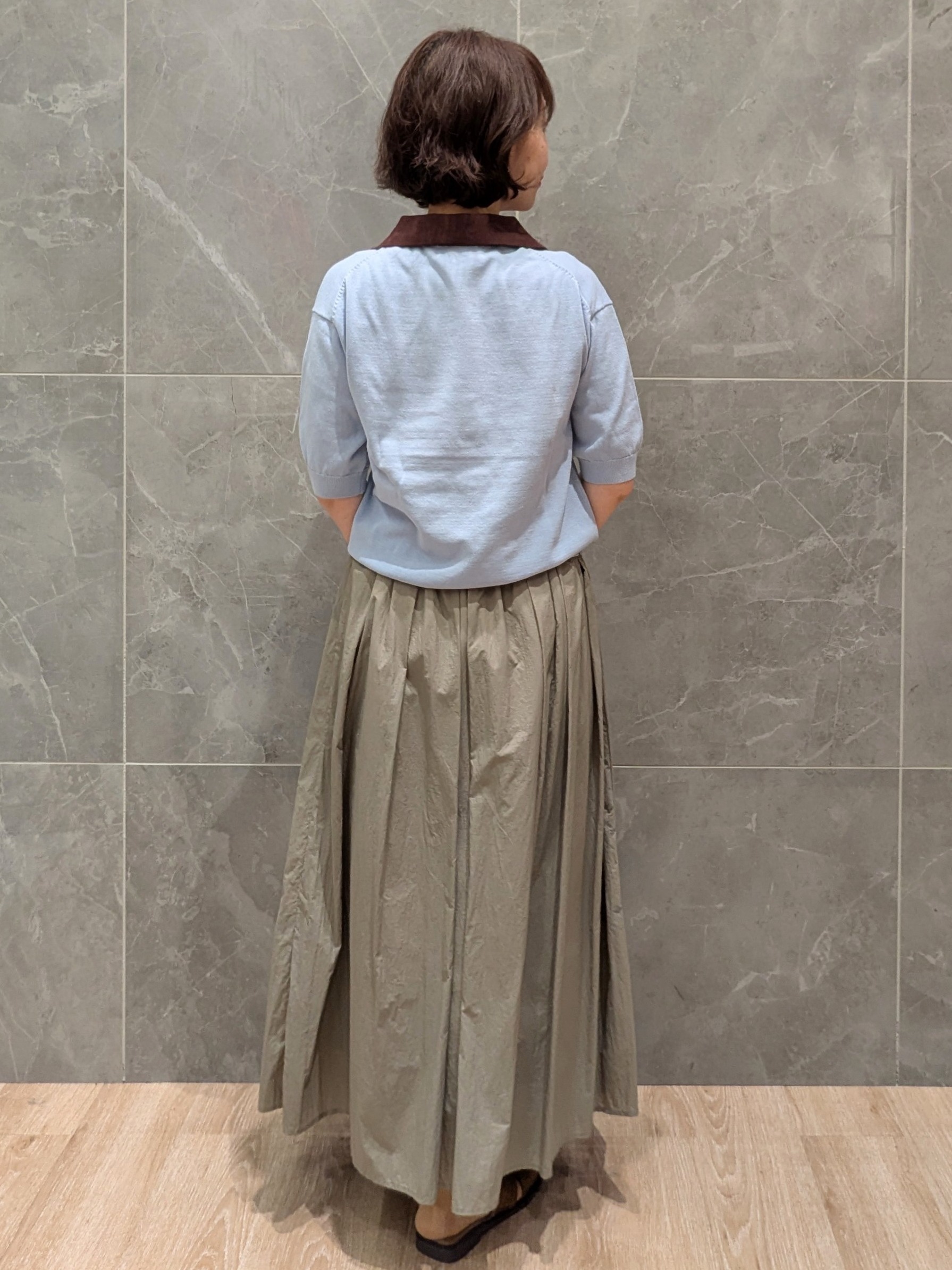 mamさんの「OPAQUE.CLIP｜ビッグポロ衿ニット【洗濯機OK】」を使ったコーディネート