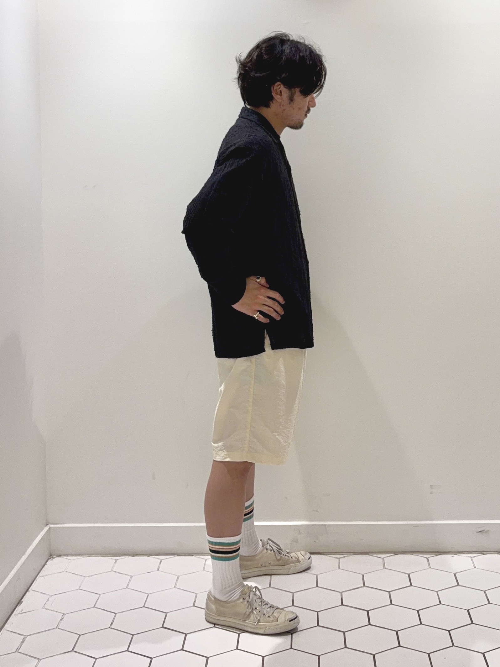 takeruさんの「Dessin｜【洗える】インド刺繍コットン開襟シャツ」を使ったコーディネート