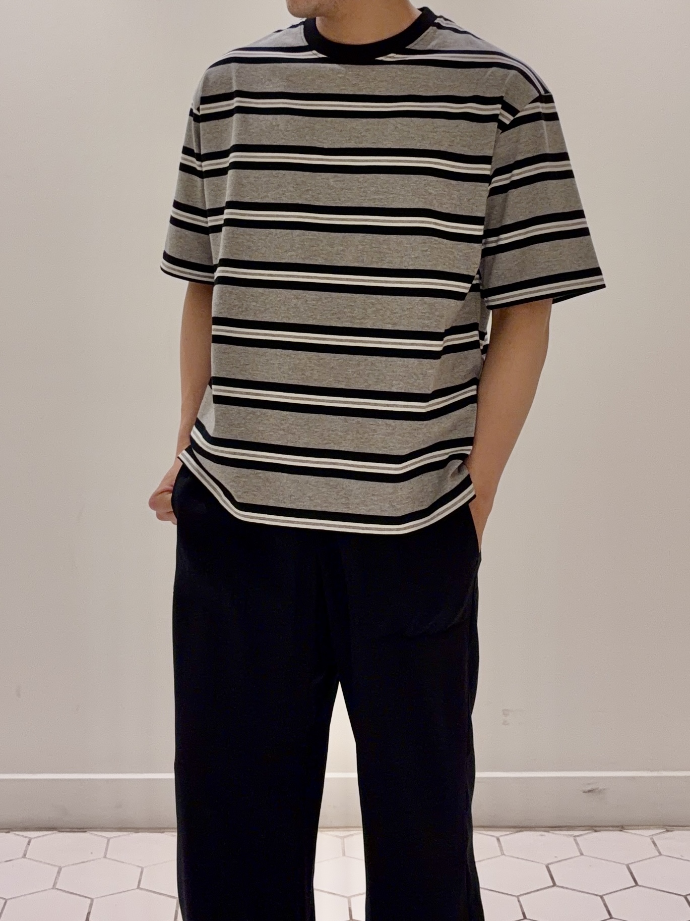 takeruさんの「Dessin｜【洗える】ボーダークルーカットソー」を使ったコーディネート