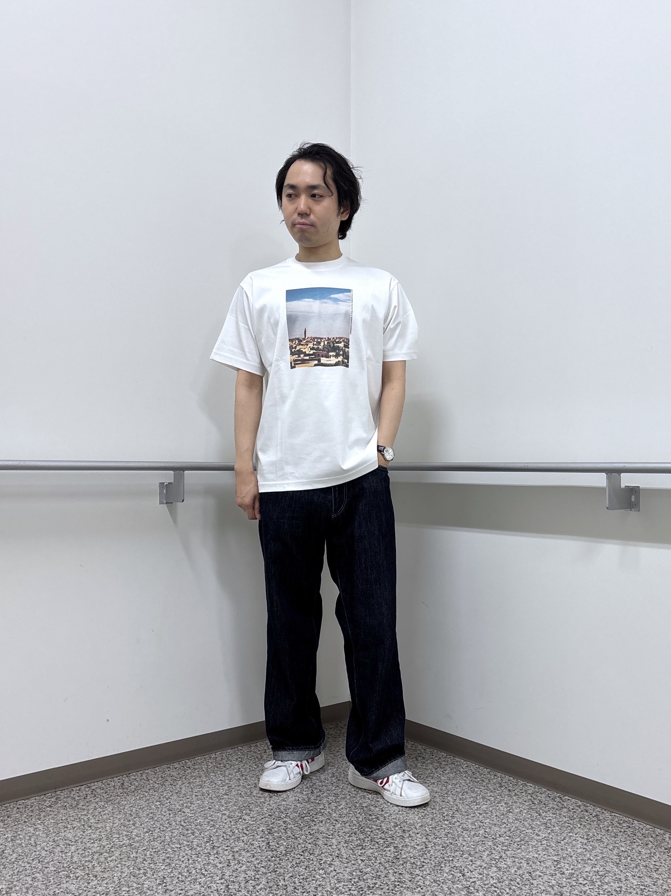 KEIさんの「TAKEO KIKUCHI｜播州織り 千鳥 半袖シャツ」を使ったコーディネート
