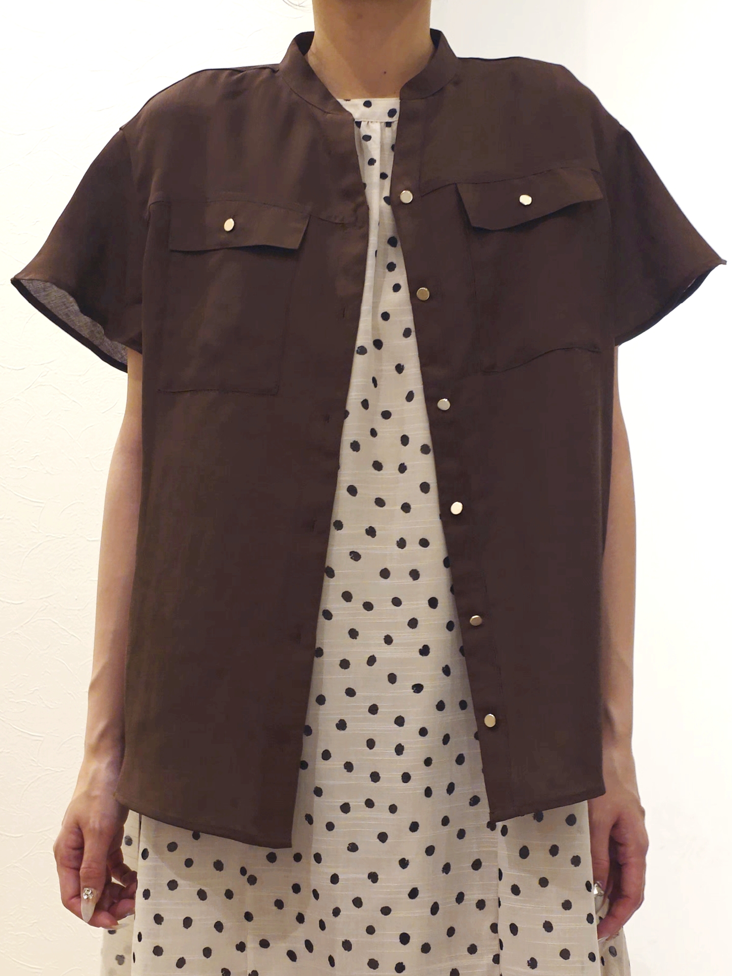 ケイさんの「grove｜【洗濯機OK・ひんやり/SETUP可】シワになりにくい、フレアスリーブブラウス」を使ったコーディネート