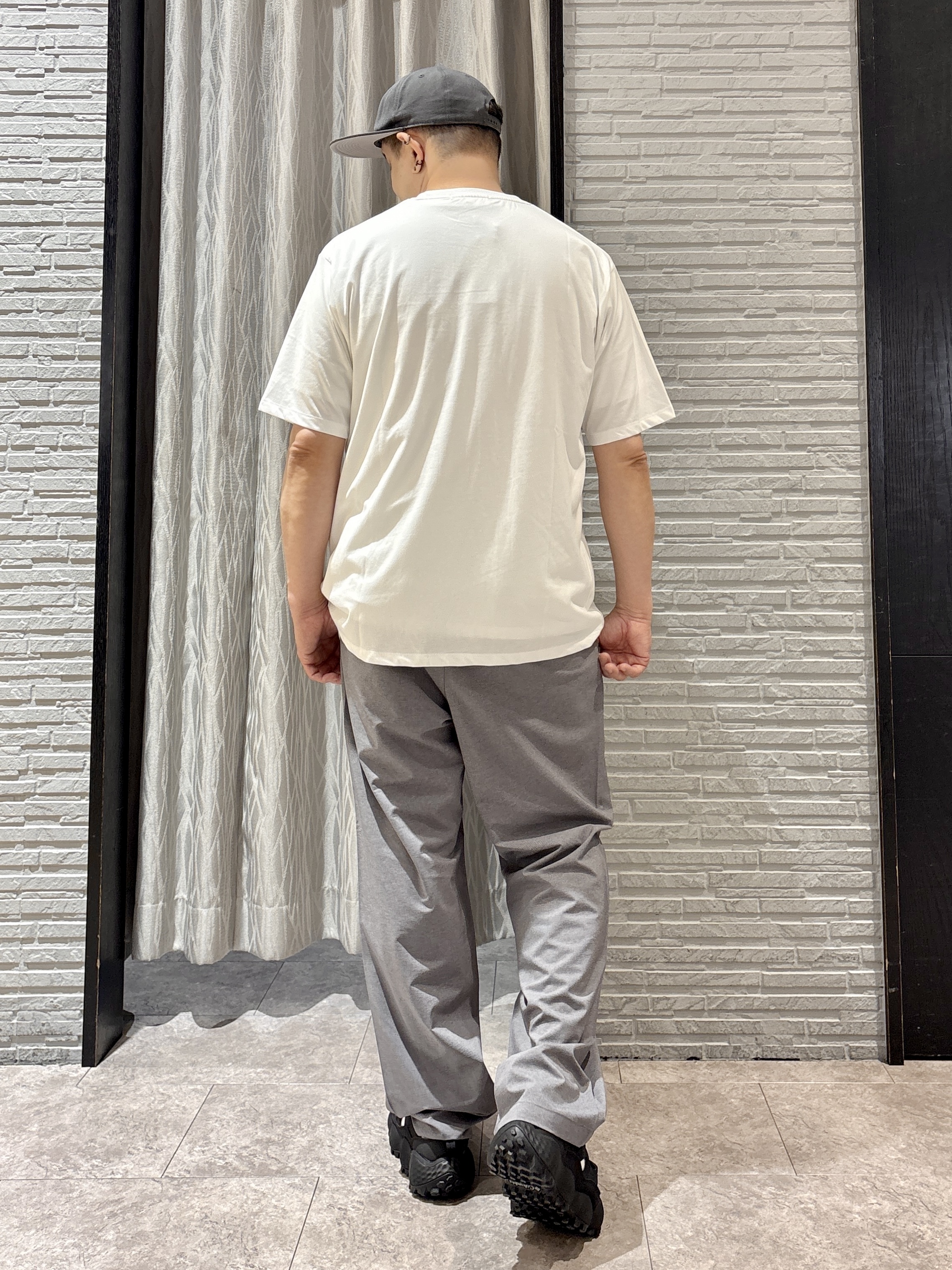 Pーyamaさんの「THE SHOP TK｜リラックスワイド 5分袖ジャケット セットアップ可／洗濯機OK」を使ったコーディネート