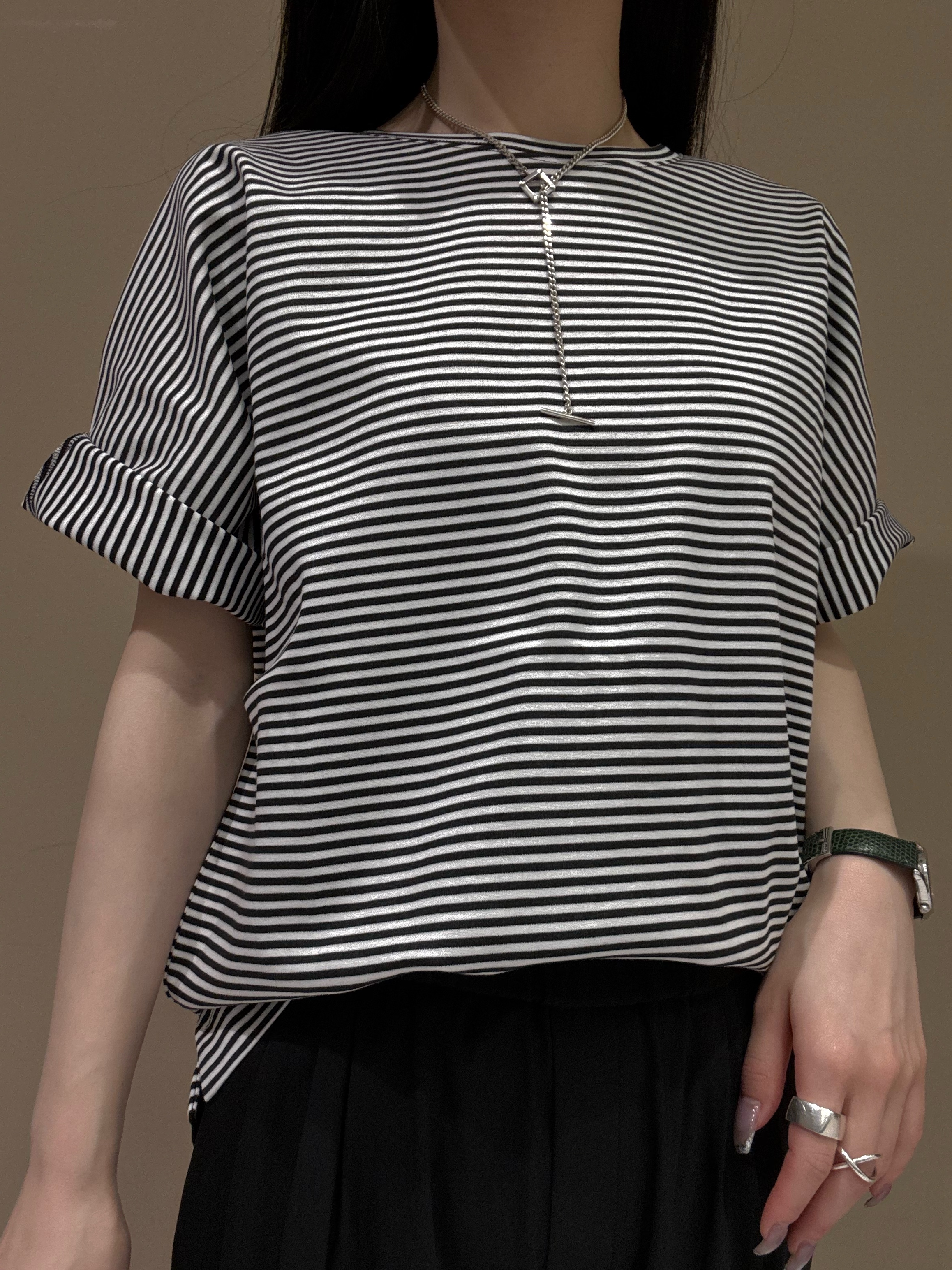 KEIKOさんの「INDIVI｜【汗ジミ防止／褒められTシャツ】上品カジュアル！ドルマンTシャツ」を使ったコーディネート